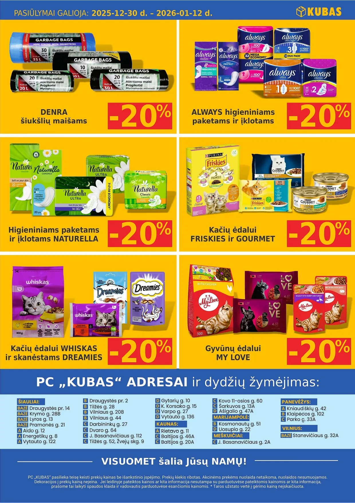 KUBAS akcijų ir nuolaidų leidinys nuo 2025.12.30 iki 2026.01.12