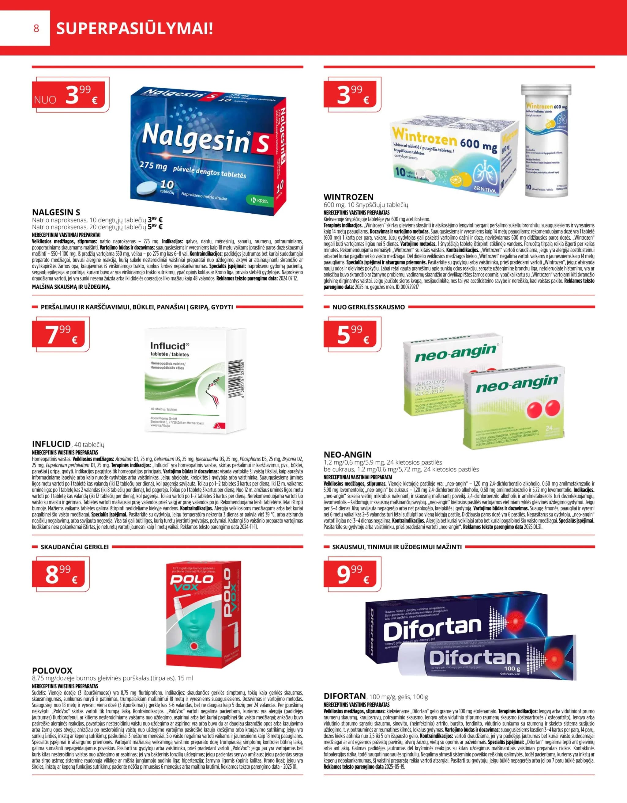 GINTARINĖS vaistinės akcijų ir nuolaidų leidinys nuo 2026.01.01 iki 2026.01.31 - 8