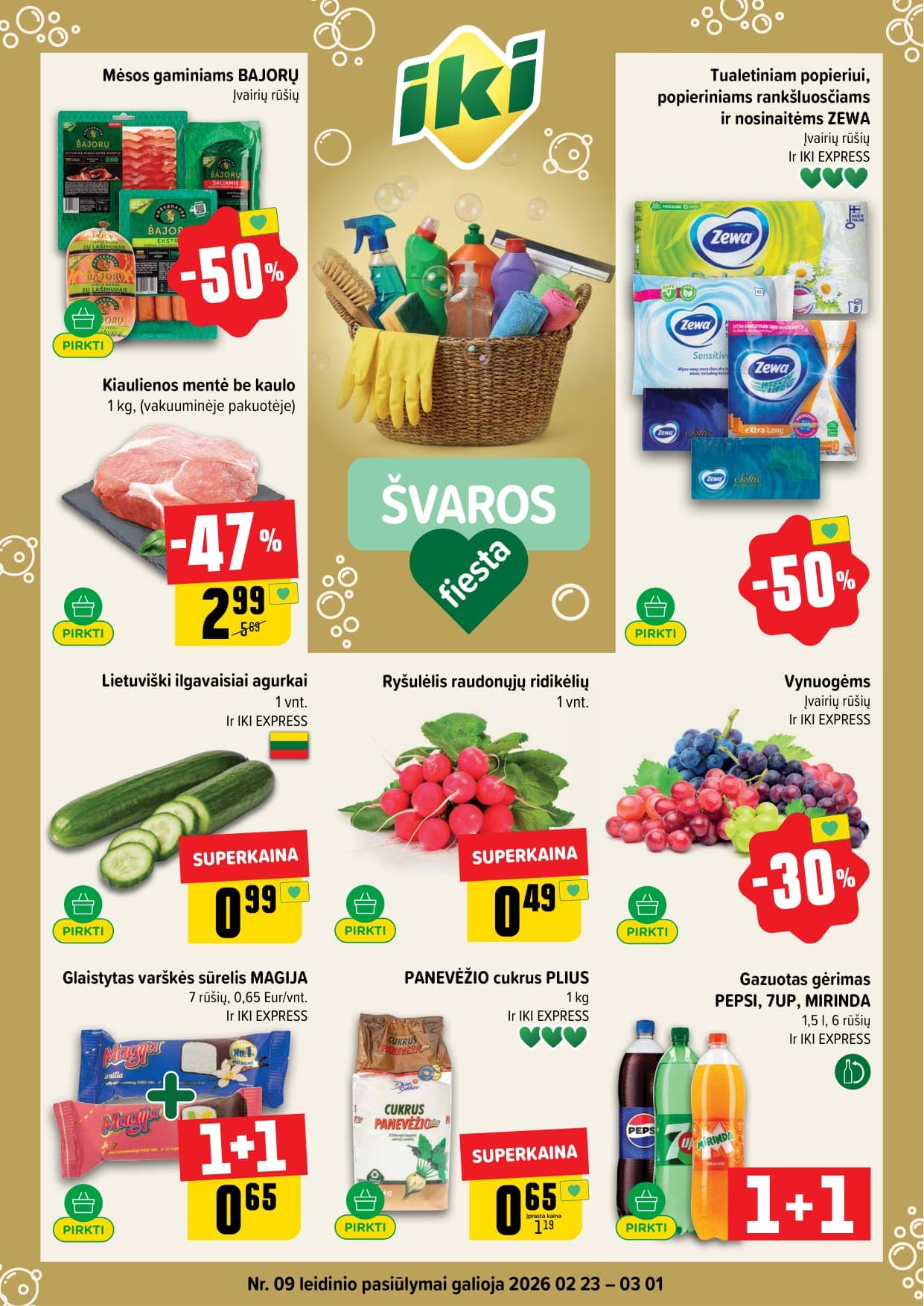 IKI akcijų ir nuolaidų leidinys Nr. 9 nuo 2026.02.23 iki 2026.03.01 - 1