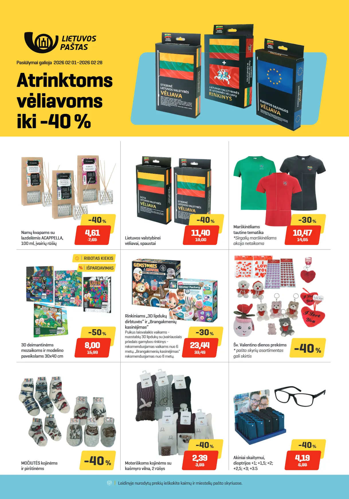 LIETUVOS PAŠTAS akcijų ir nuolaidų leidinys nuo 2026.02.01 iki 2026.02.28