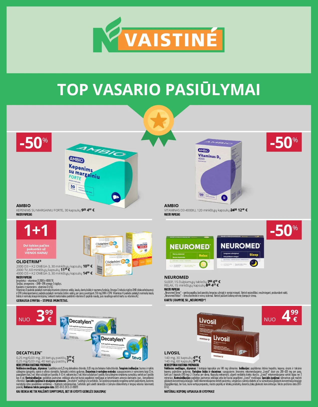 NORFA VAISTINĖ akcijų ir nuolaidų ledinys nuo 2026.02.01 iki 2026.02.28 - 1