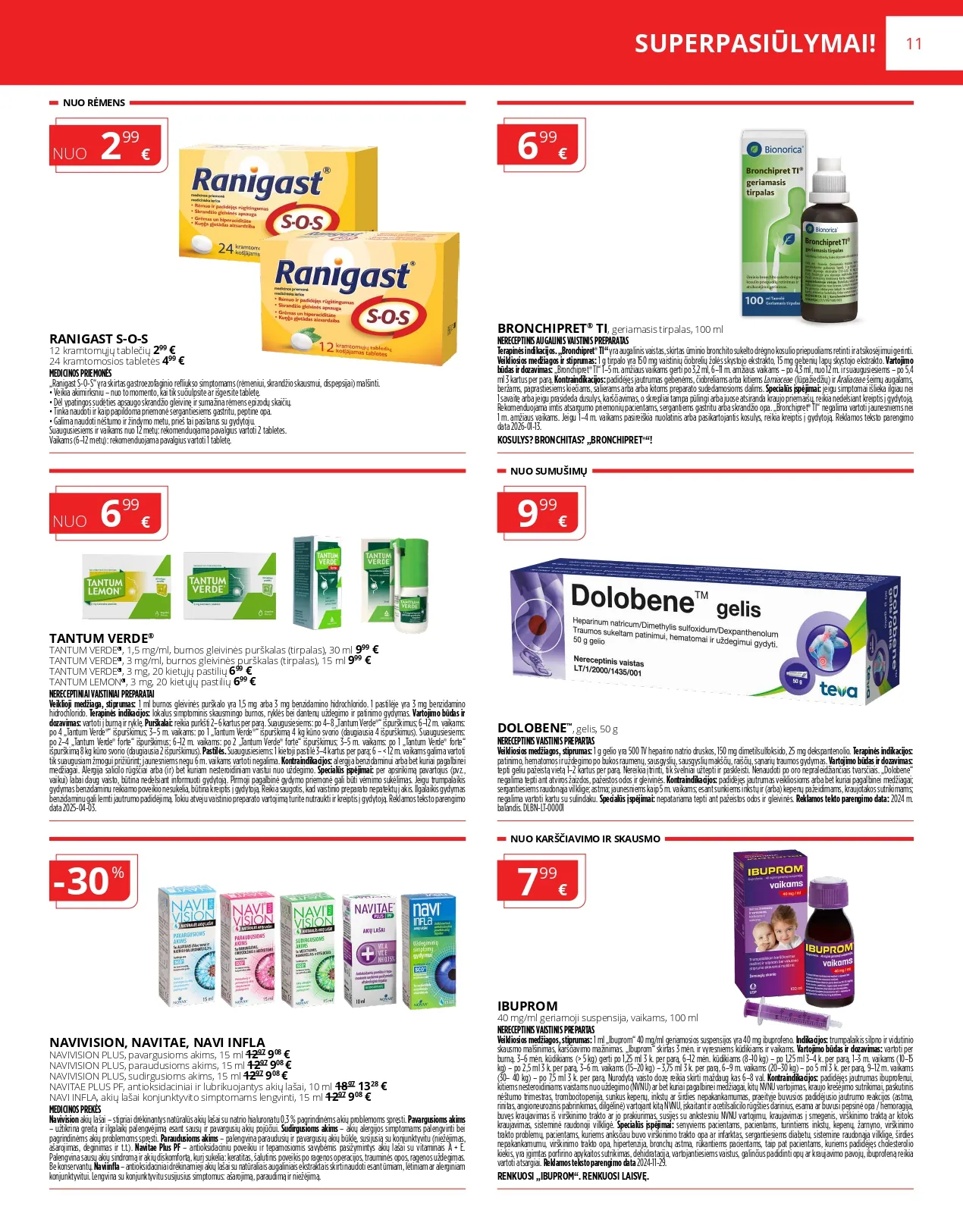 NORFA VAISTINĖ akcijų ir nuolaidų ledinys nuo 2026.02.01 iki 2026.02.28 - 11