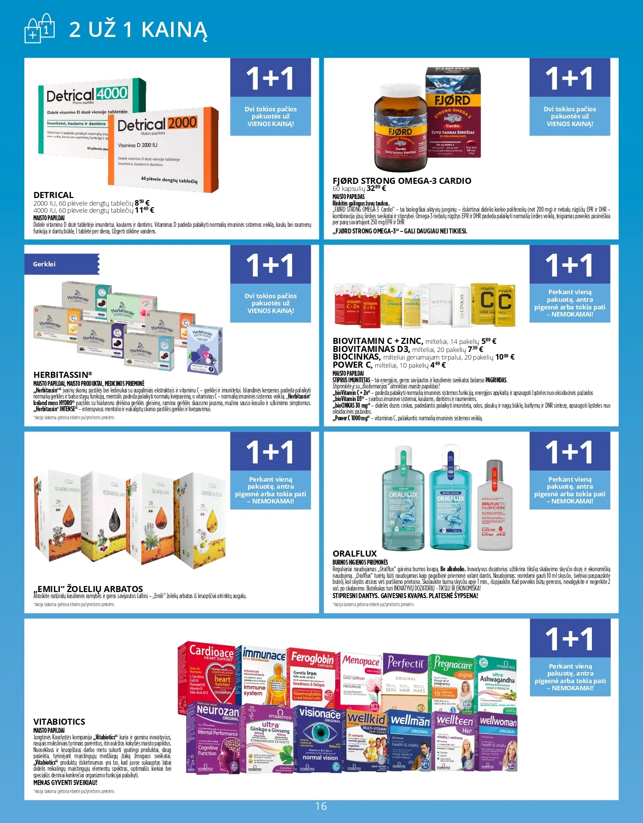 NORFA VAISTINĖ akcijų ir nuolaidų ledinys nuo 2026.02.01 iki 2026.02.28 - 16