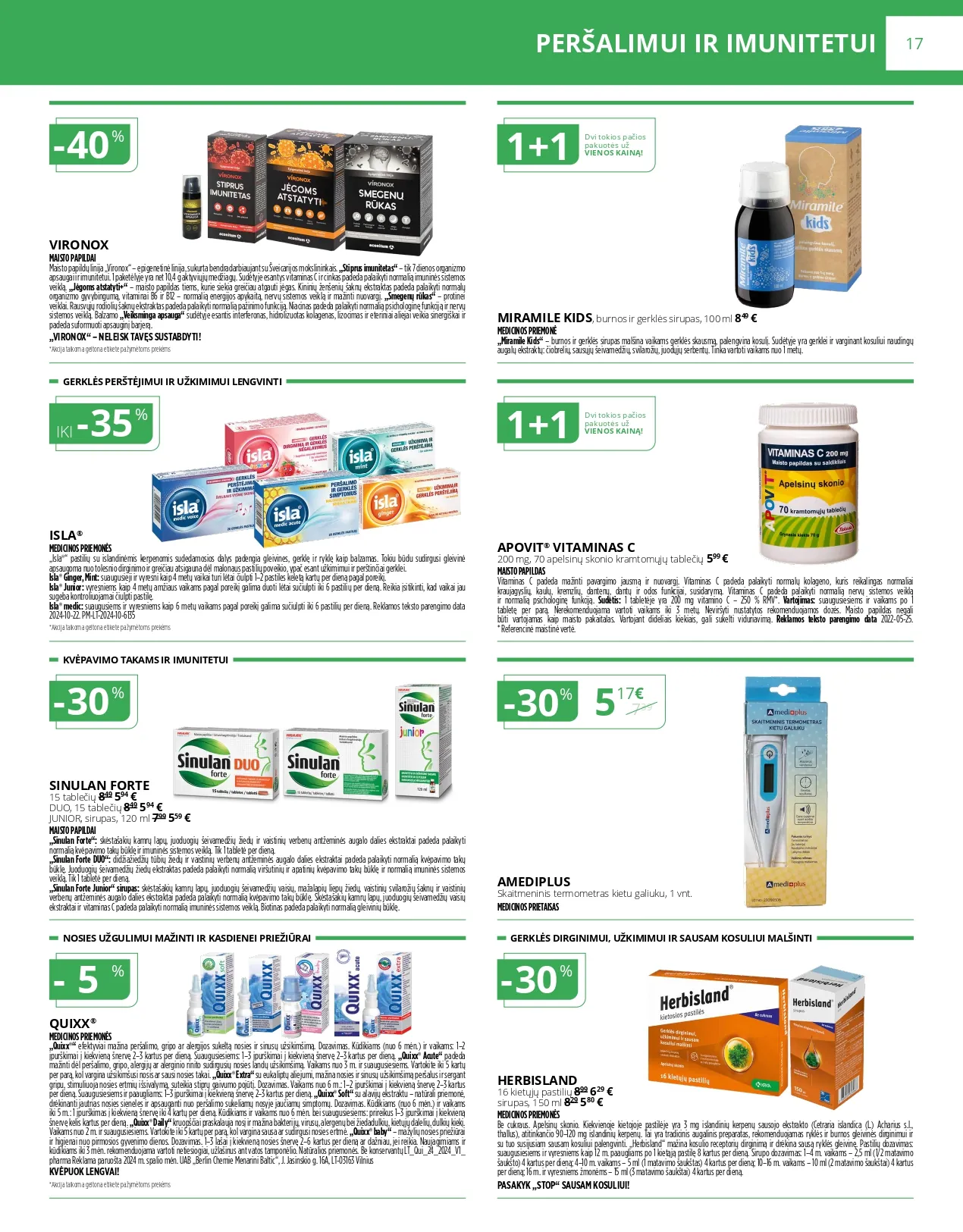 NORFA VAISTINĖ akcijų ir nuolaidų ledinys nuo 2026.02.01 iki 2026.02.28 - 17