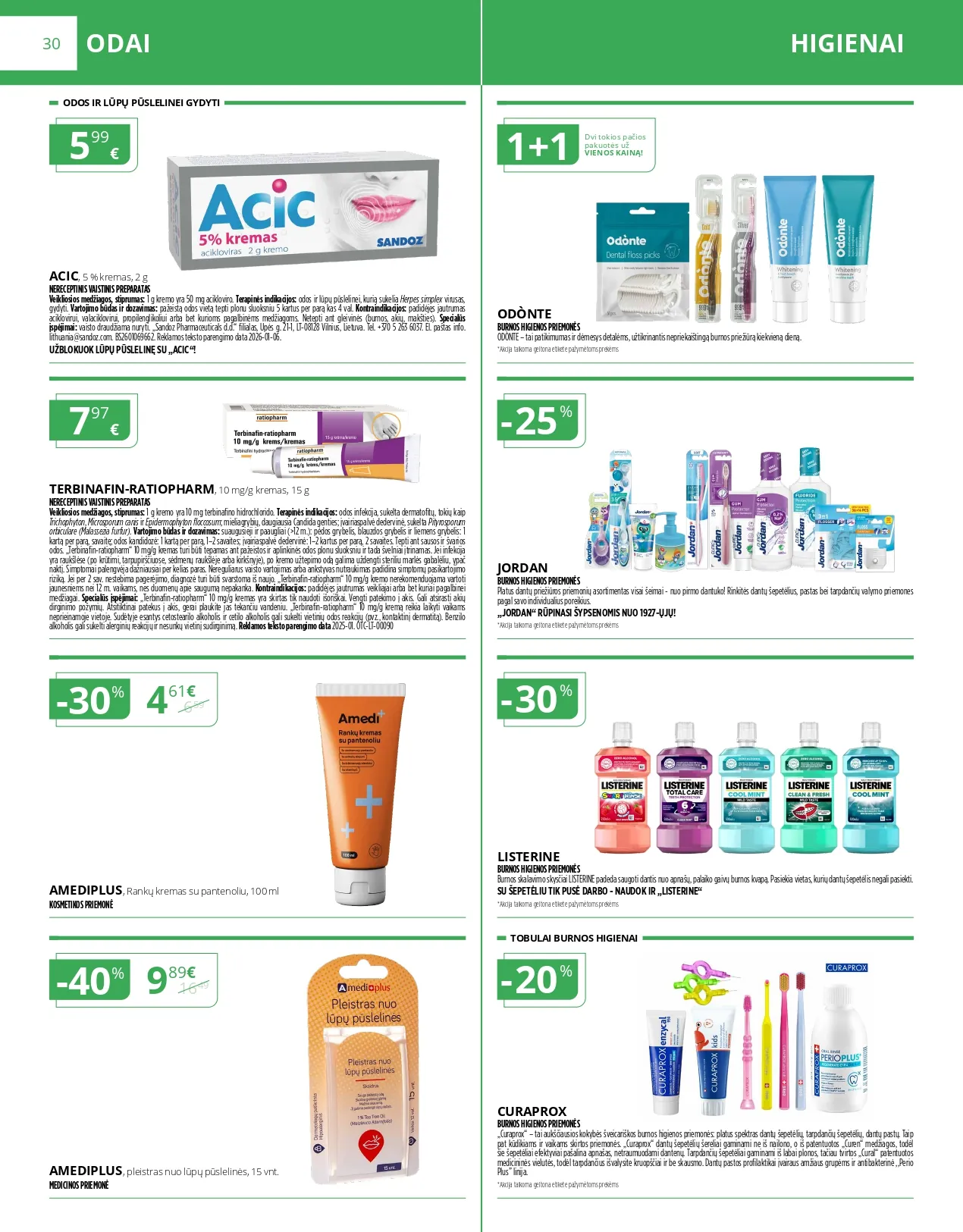 NORFA VAISTINĖ akcijų ir nuolaidų ledinys nuo 2026.02.01 iki 2026.02.28 - 30