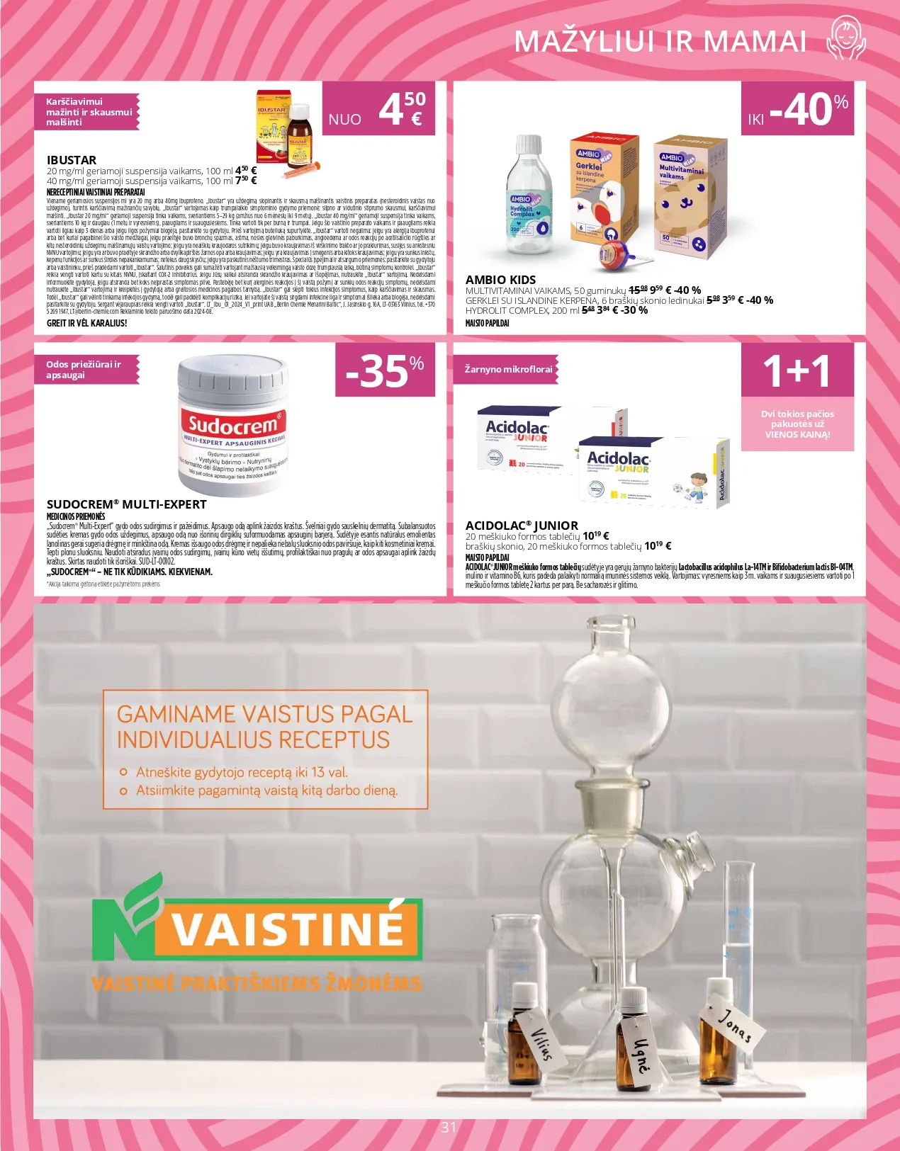 NORFA VAISTINĖ akcijų ir nuolaidų ledinys nuo 2026.02.01 iki 2026.02.28 - 31