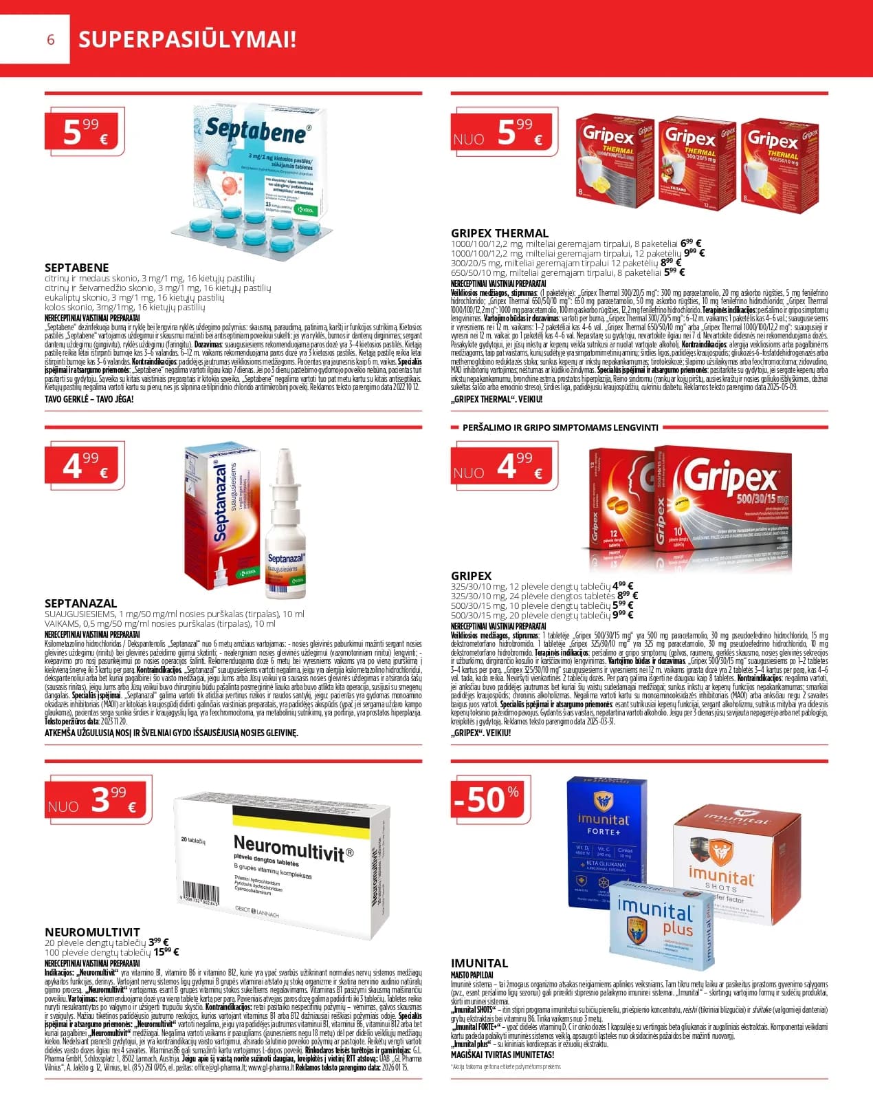 NORFA VAISTINĖ akcijų ir nuolaidų ledinys nuo 2026.02.01 iki 2026.02.28 - 6