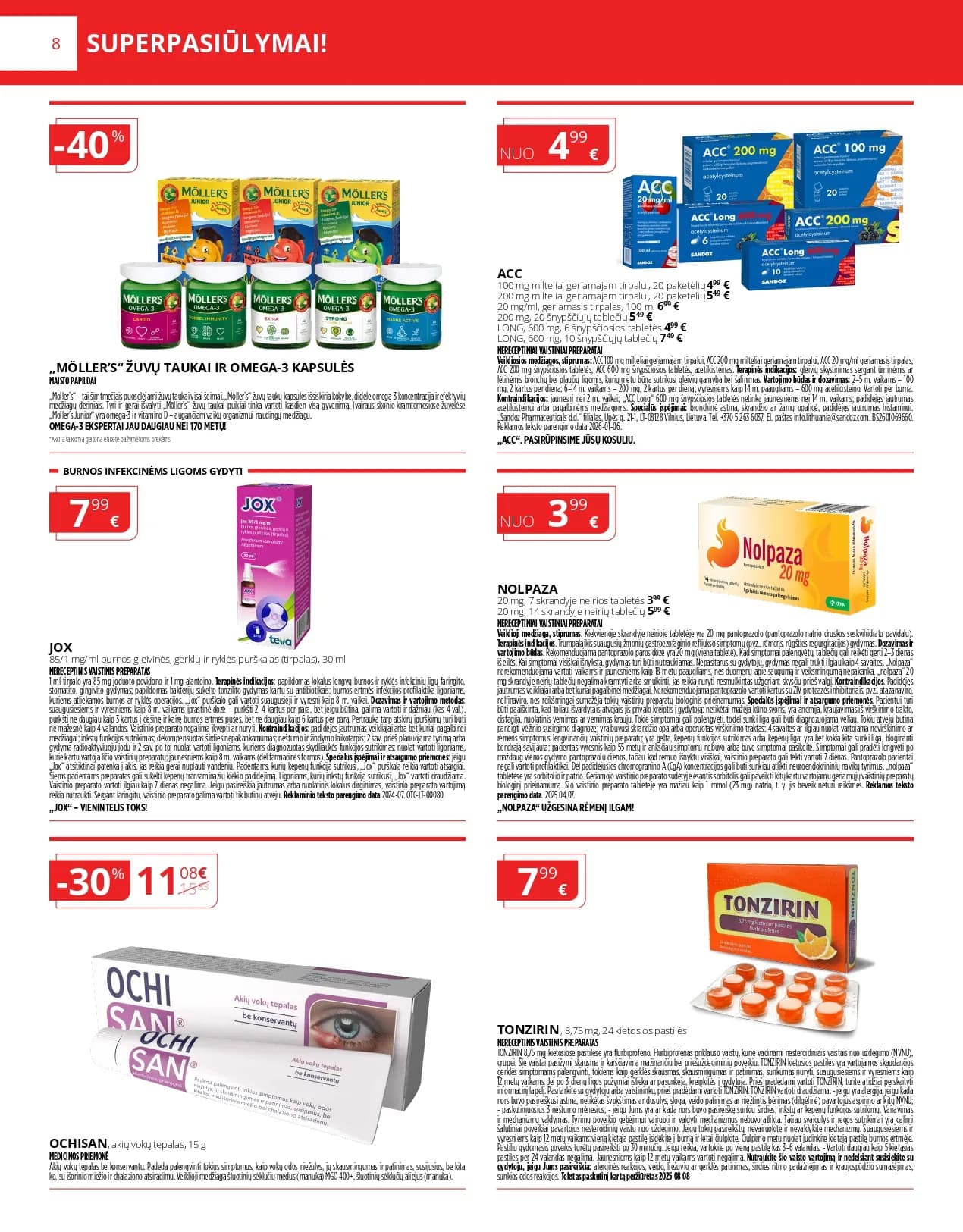 NORFA VAISTINĖ akcijų ir nuolaidų ledinys nuo 2026.02.01 iki 2026.02.28 - 8