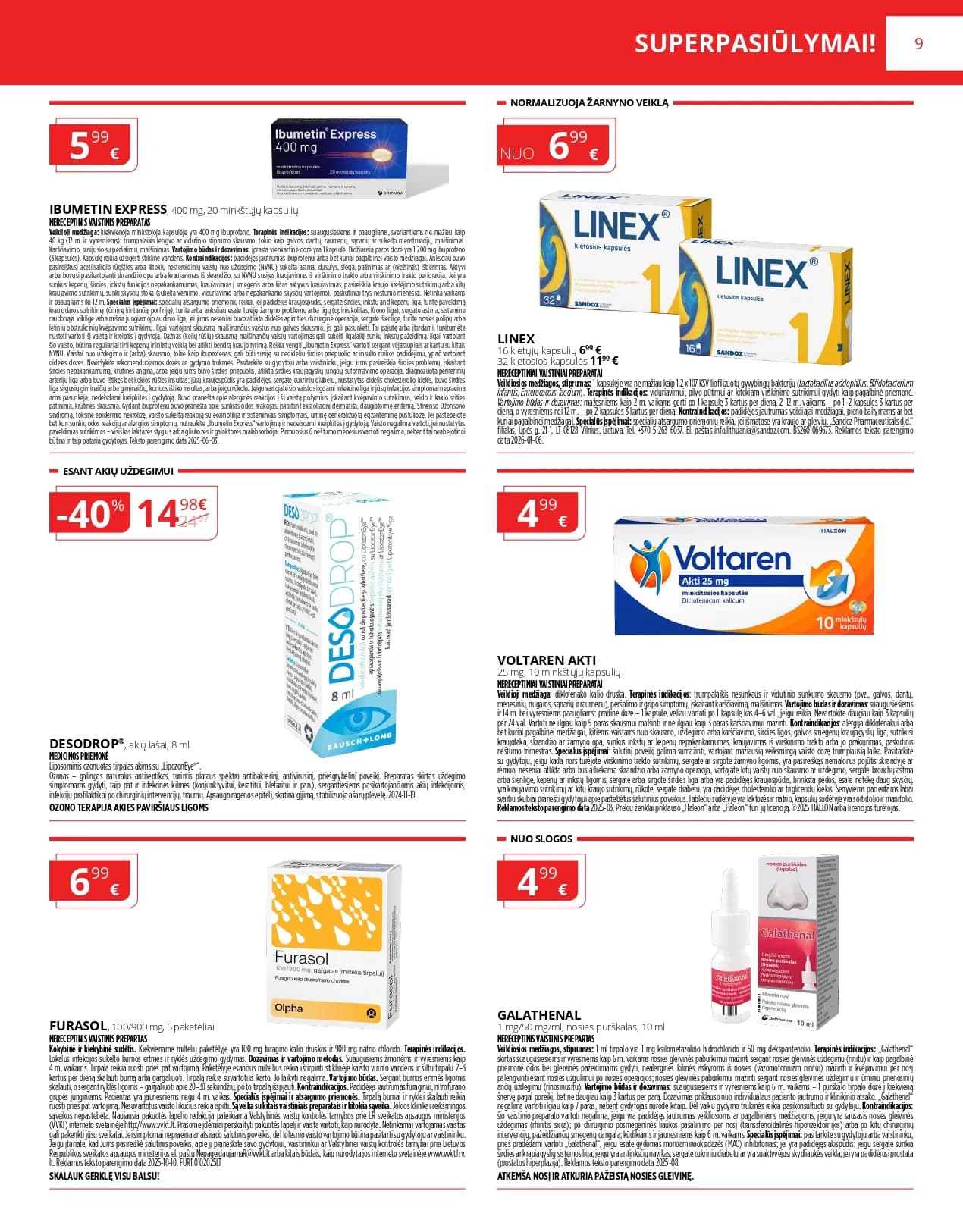 NORFA VAISTINĖ akcijų ir nuolaidų ledinys nuo 2026.02.01 iki 2026.02.28 - 9