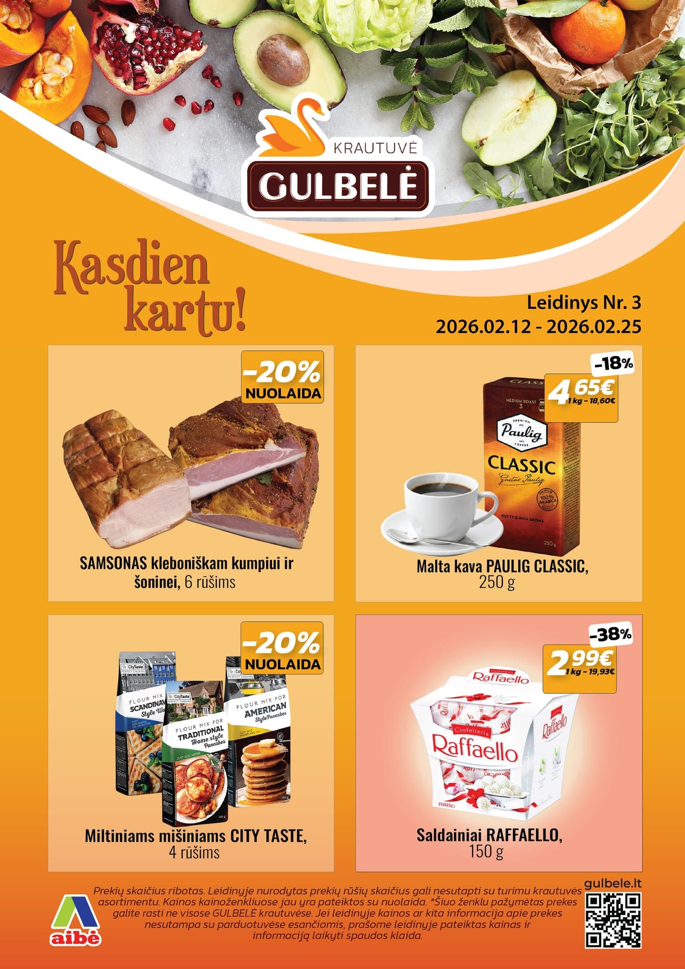 GULBELĖ akcijų ir nuolaidų leidinys Nr. 3 nuo 2026.02.12 iki 2026.02.26 - 1
