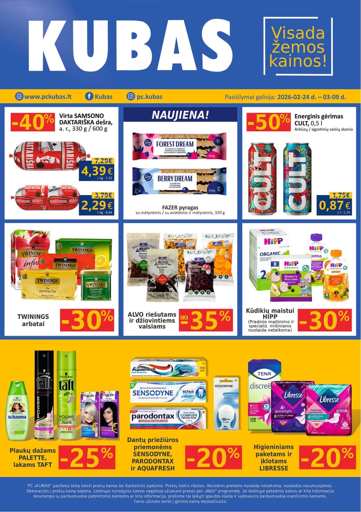 KUBAS akcijų ir nuolaidų leidinys nuo 2026.02.24 iki 2026.03.09 - 1
