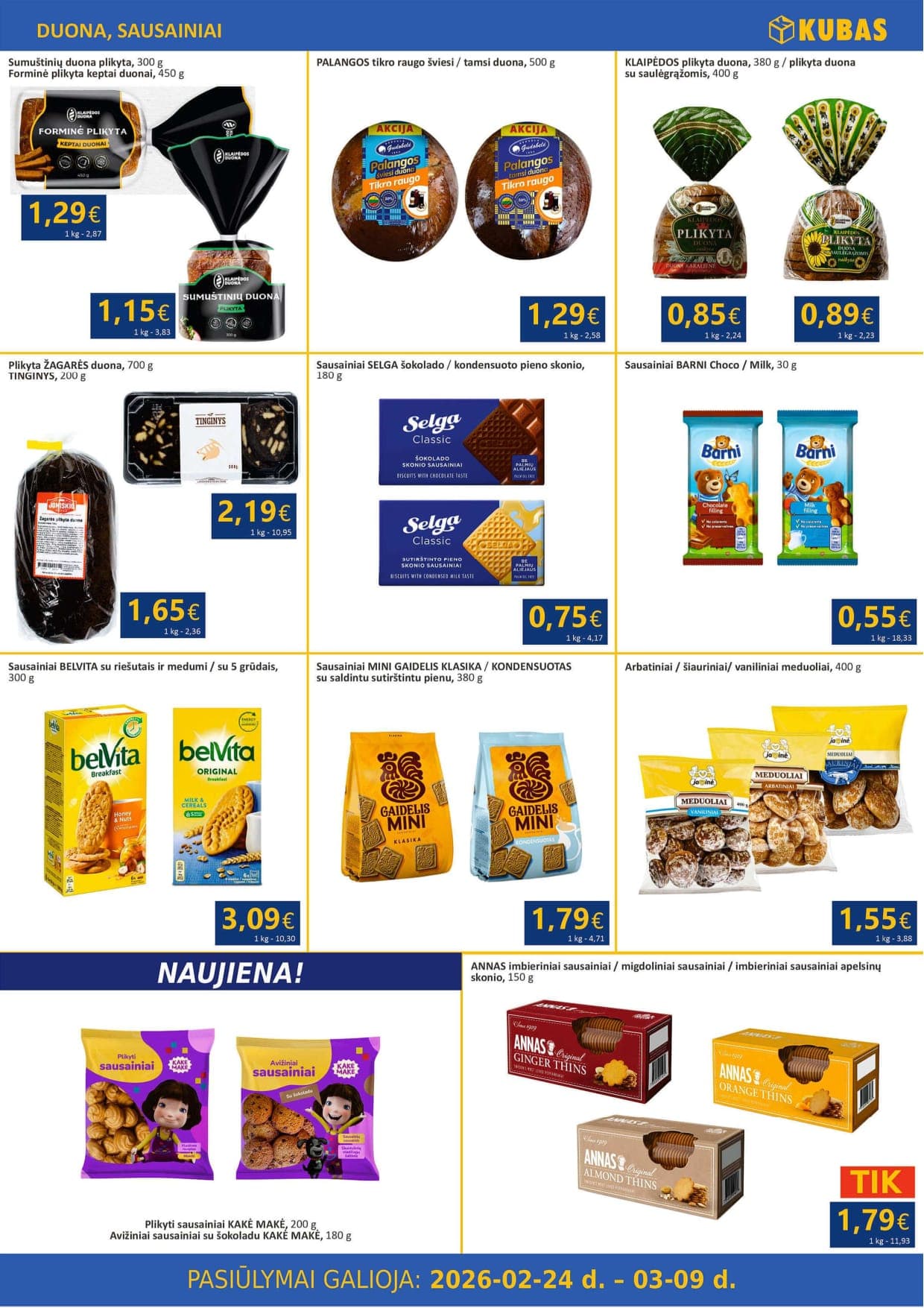 KUBAS akcijų ir nuolaidų leidinys nuo 2026.02.24 iki 2026.03.09 - 6