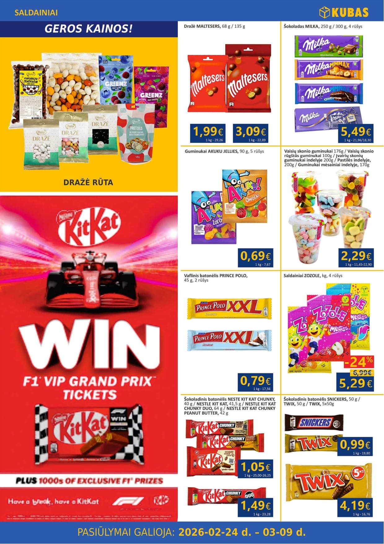KUBAS akcijų ir nuolaidų leidinys nuo 2026.02.24 iki 2026.03.09 - 7