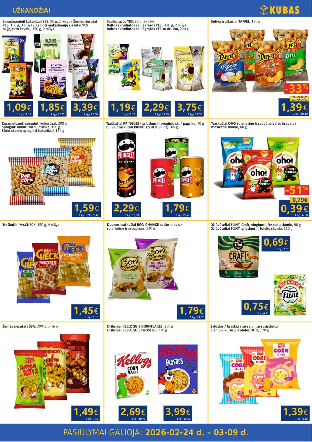 KUBAS akcijų ir nuolaidų leidinys nuo 2026.02.24 iki 2026.03.09 - 9