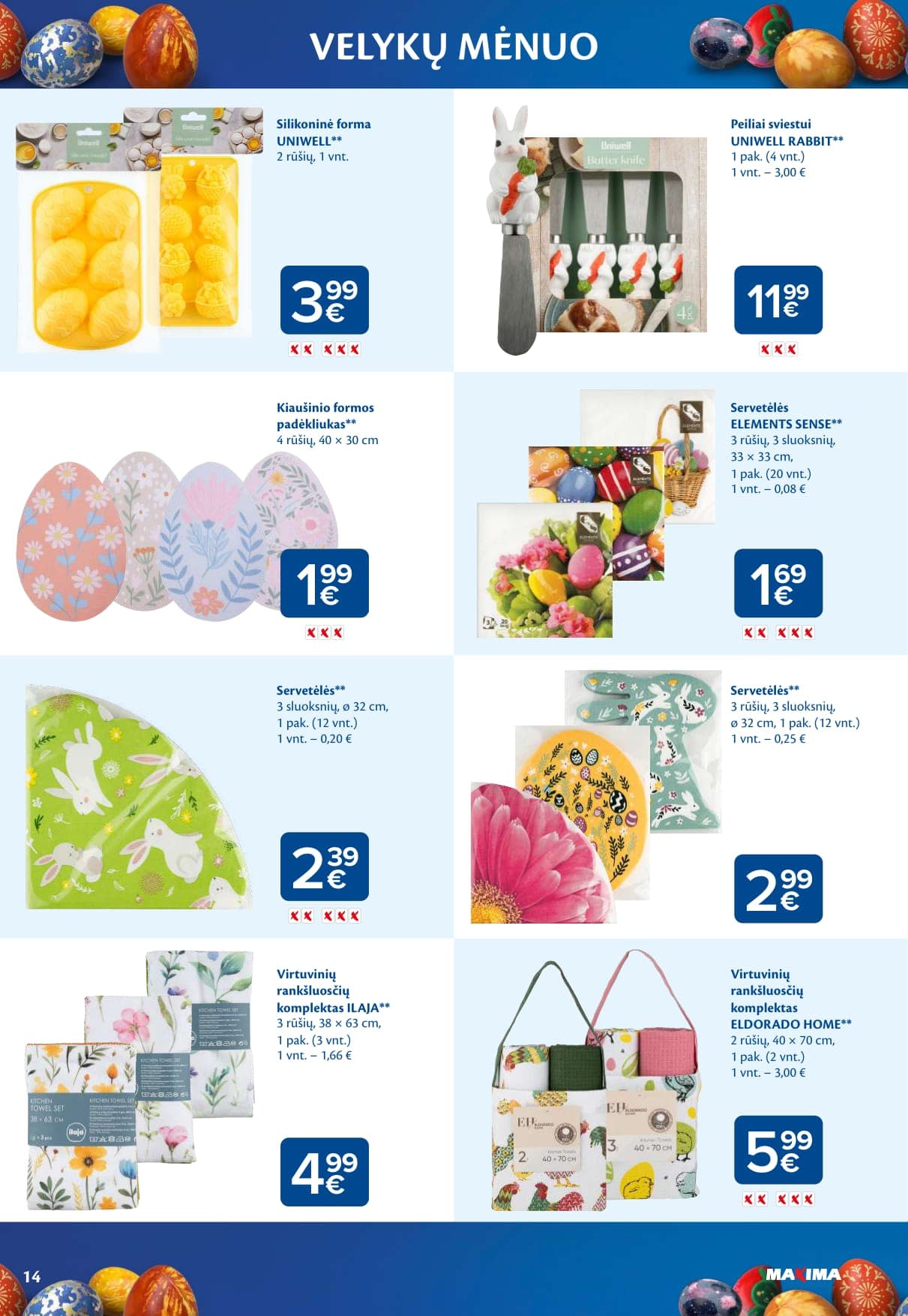 Naujas MAXIMA akcijų ir nuolaidų leidinys "Velykų mėnuo" nuo 2026.03.03 iki 2026.04.06 - 14
