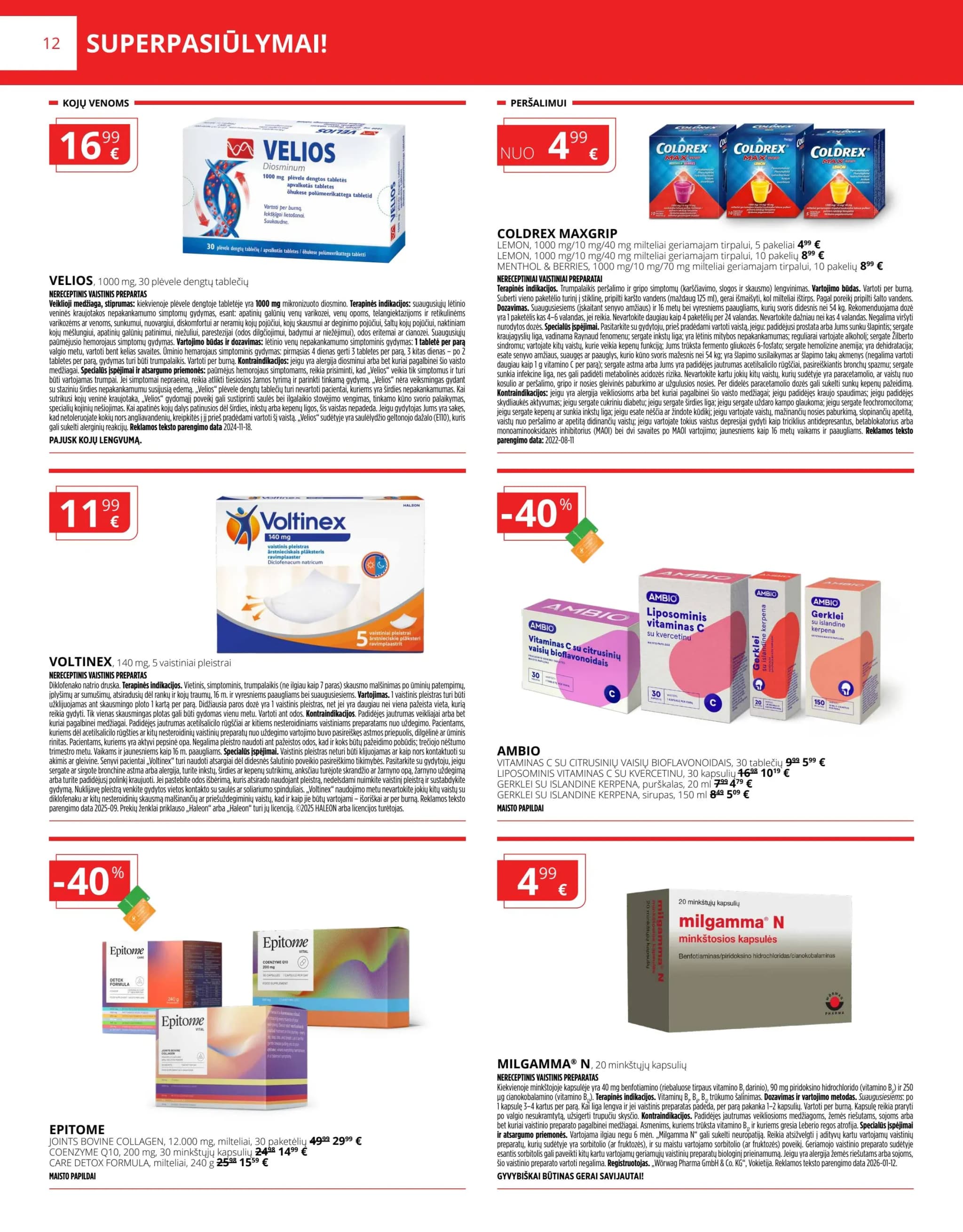 GINTARINĖ VAISTINĖ akcijų ir nuolaidų leidinys nuo 2026.02.01 iki 2026.02.28 - 12