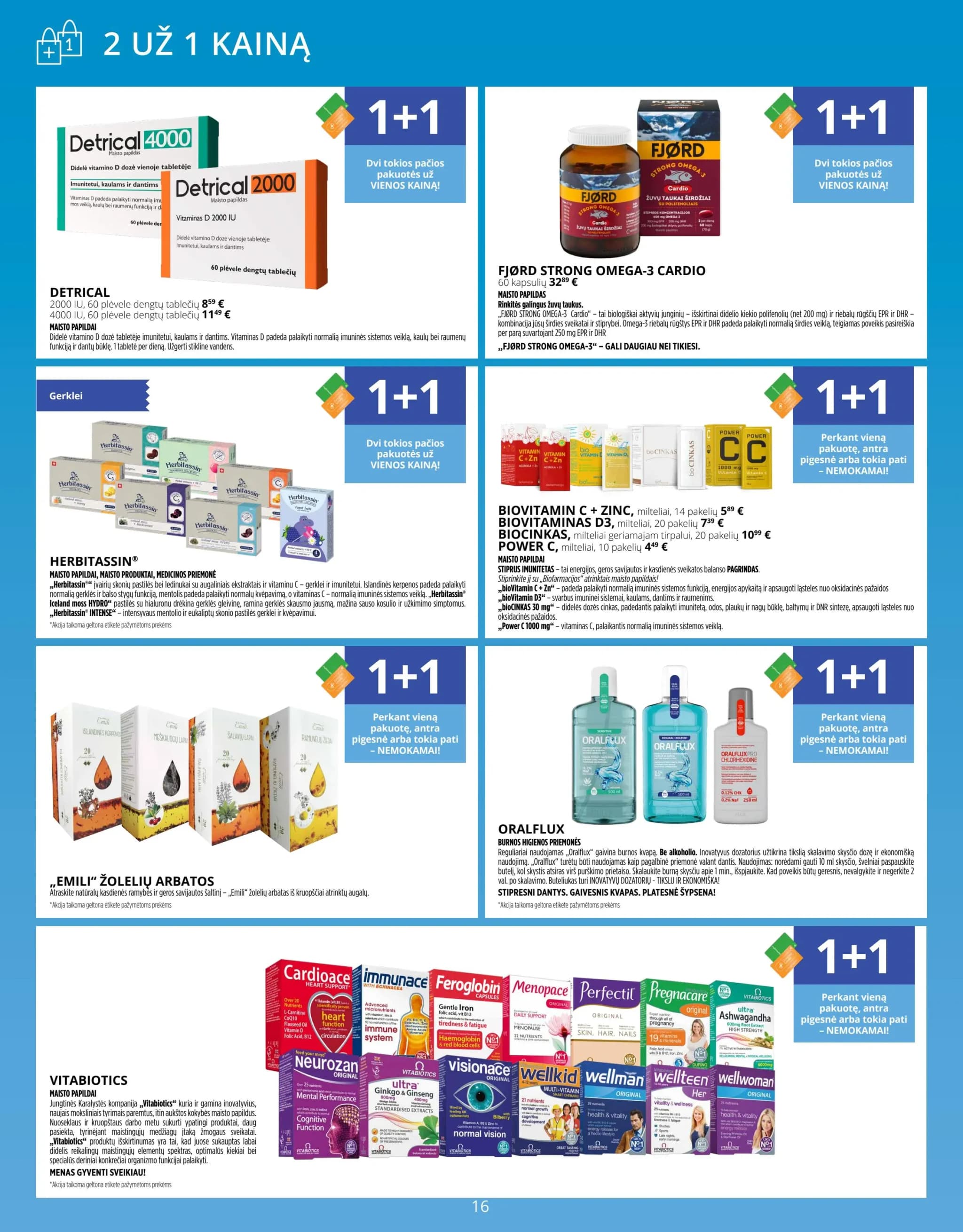 GINTARINĖ VAISTINĖ akcijų ir nuolaidų leidinys nuo 2026.02.01 iki 2026.02.28 - 16