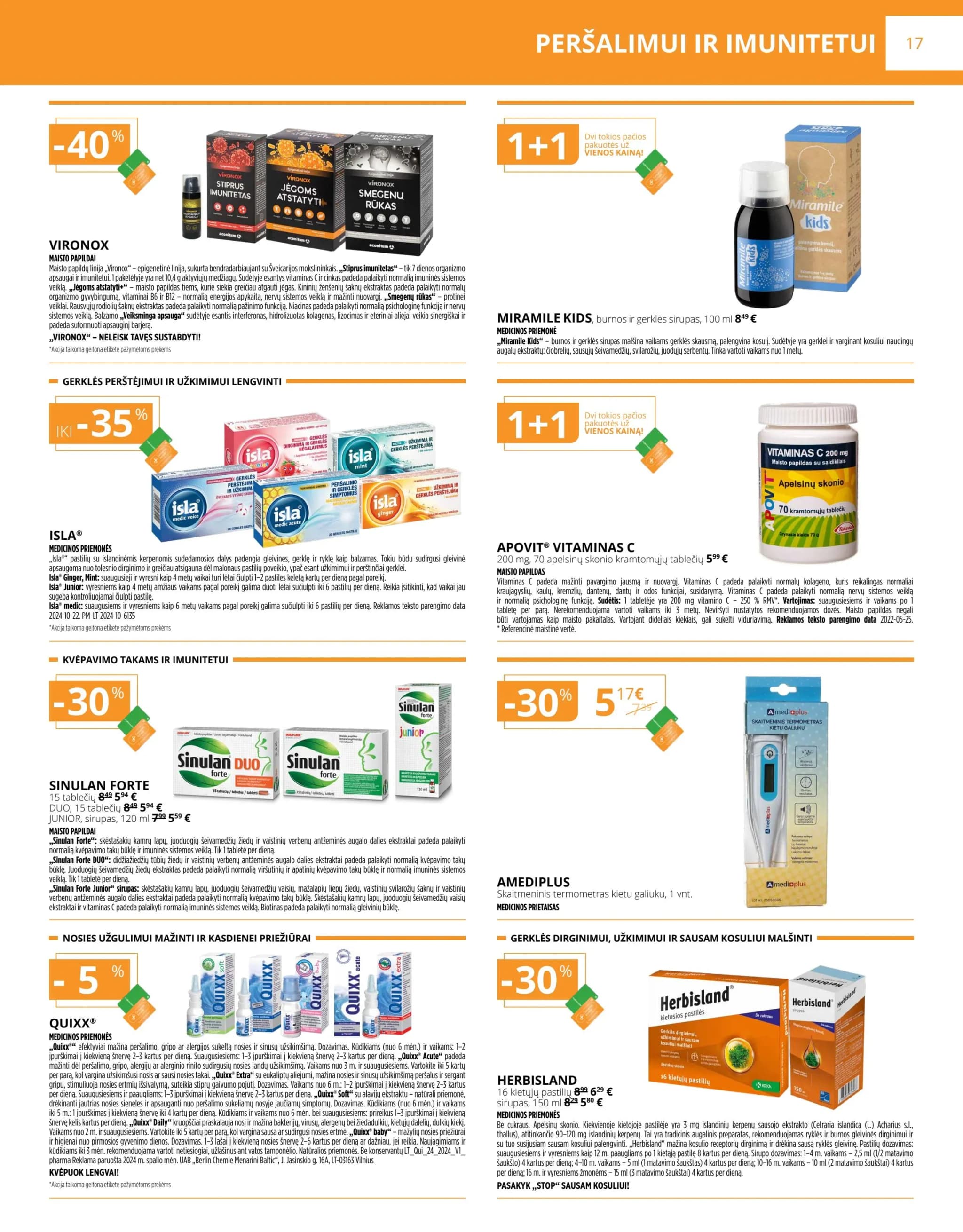 GINTARINĖ VAISTINĖ akcijų ir nuolaidų leidinys nuo 2026.02.01 iki 2026.02.28 - 17