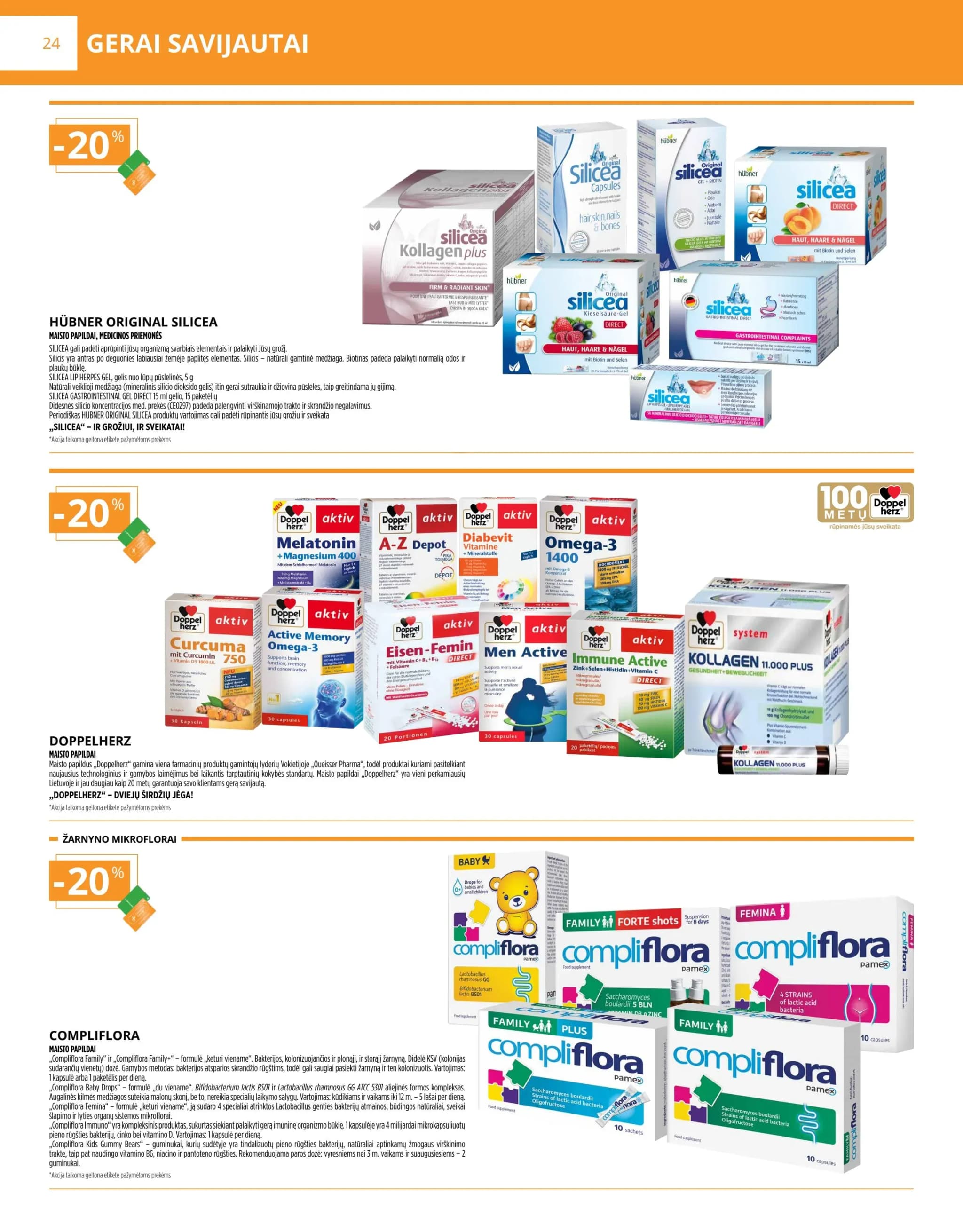 GINTARINĖ VAISTINĖ akcijų ir nuolaidų leidinys nuo 2026.02.01 iki 2026.02.28 - 24