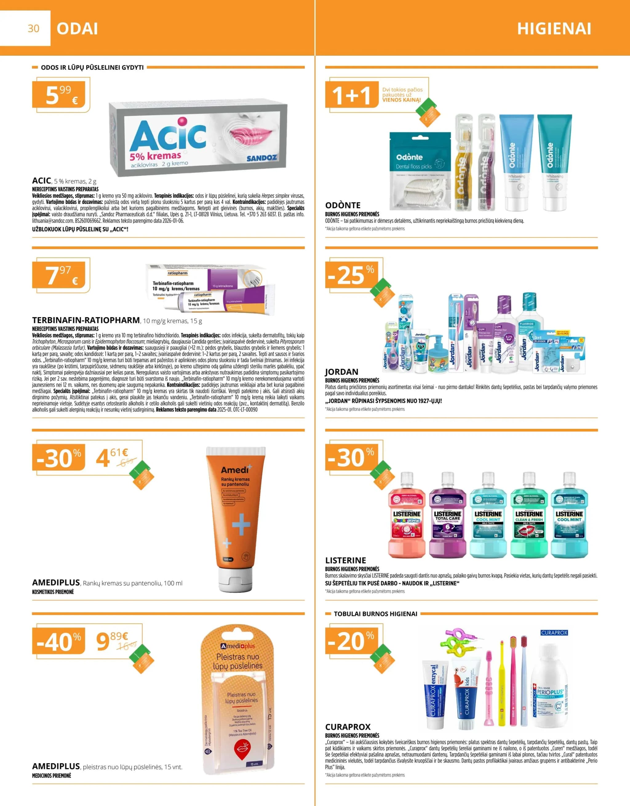 GINTARINĖ VAISTINĖ akcijų ir nuolaidų leidinys nuo 2026.02.01 iki 2026.02.28 - 30