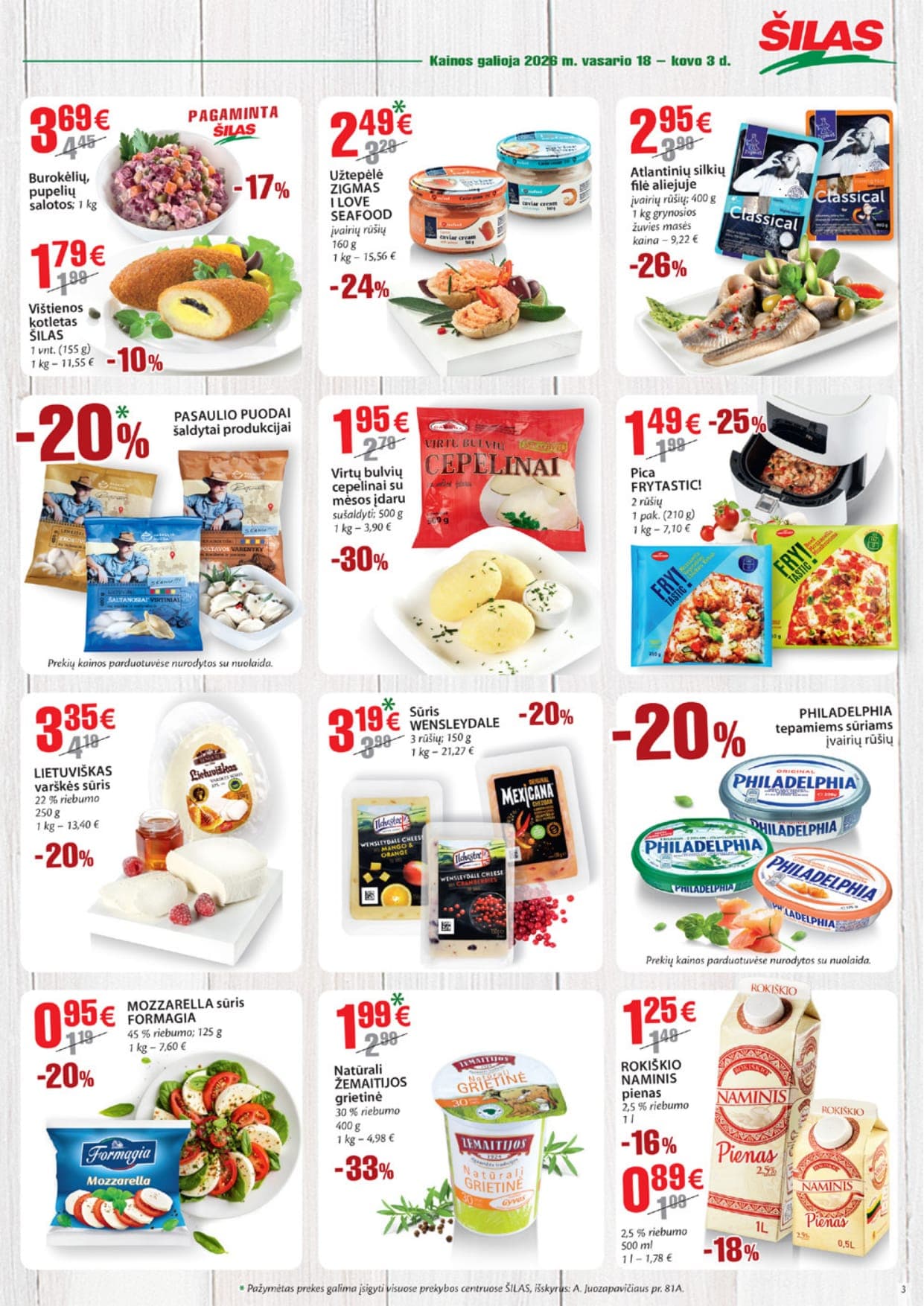 ŠILAS akcijų ir nuolaidų leidinys Nr. 4 nuo 2026.02.18 iki 2026.03.03 - 3