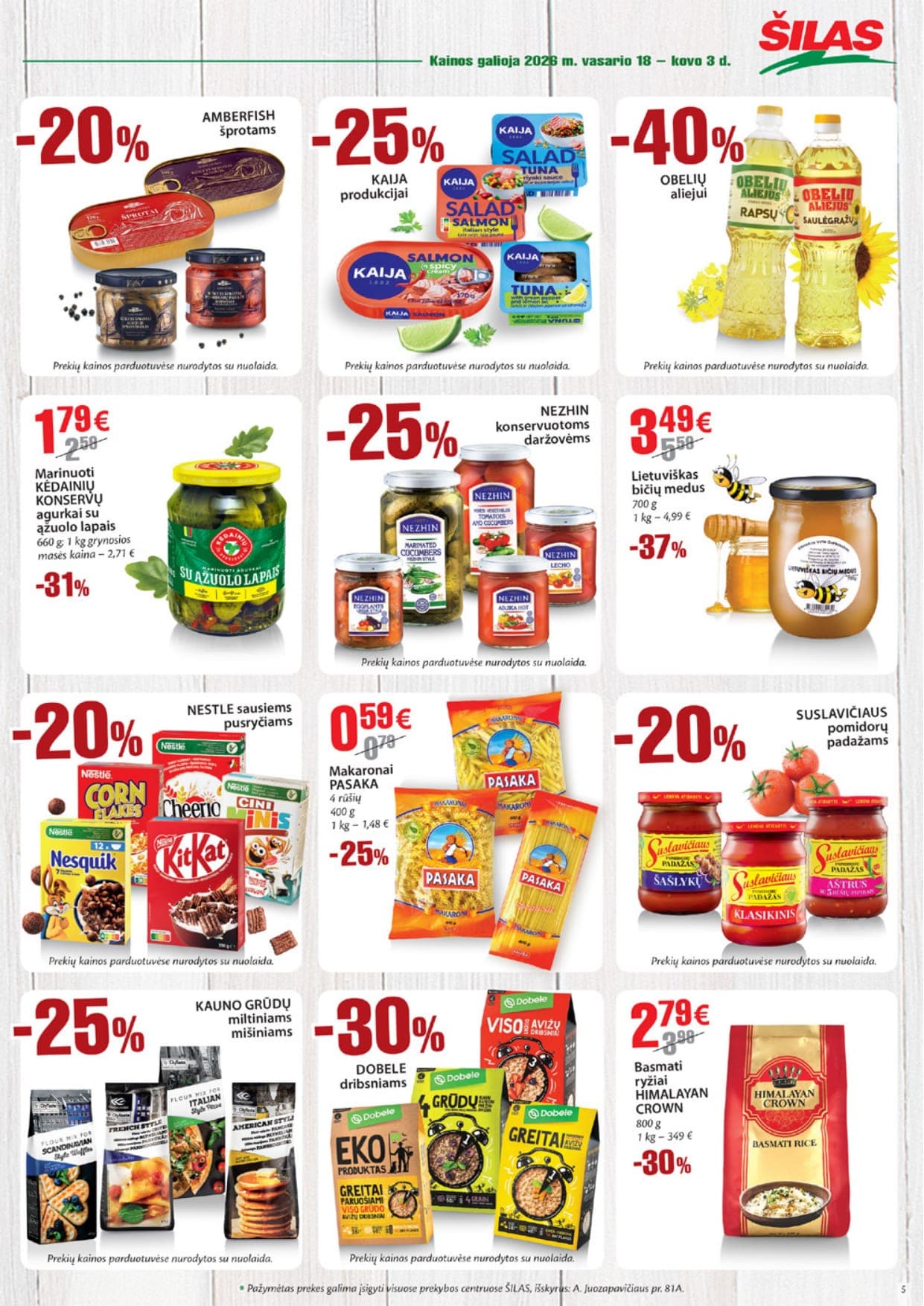 ŠILAS akcijų ir nuolaidų leidinys Nr. 4 nuo 2026.02.18 iki 2026.03.03 - 5