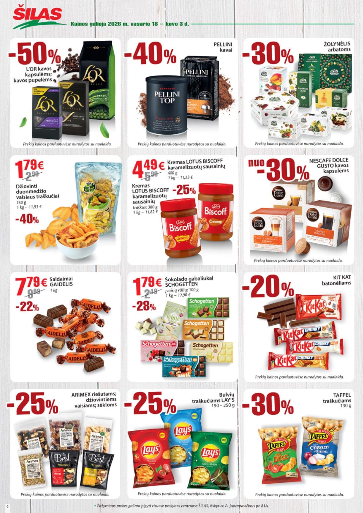 ŠILAS akcijų ir nuolaidų leidinys Nr. 4 nuo 2026.02.18 iki 2026.03.03 - 6