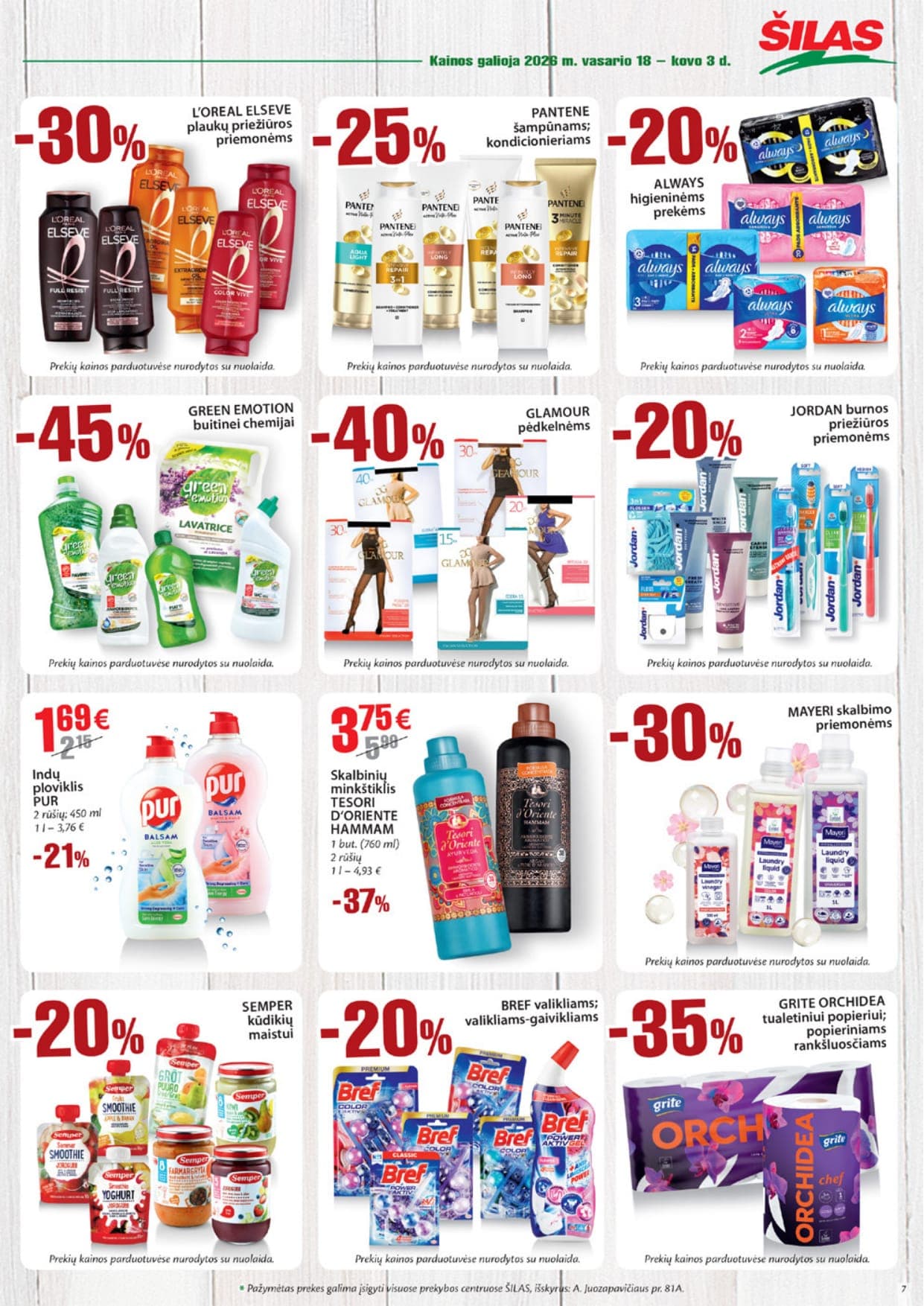ŠILAS akcijų ir nuolaidų leidinys Nr. 4 nuo 2026.02.18 iki 2026.03.03 - 7