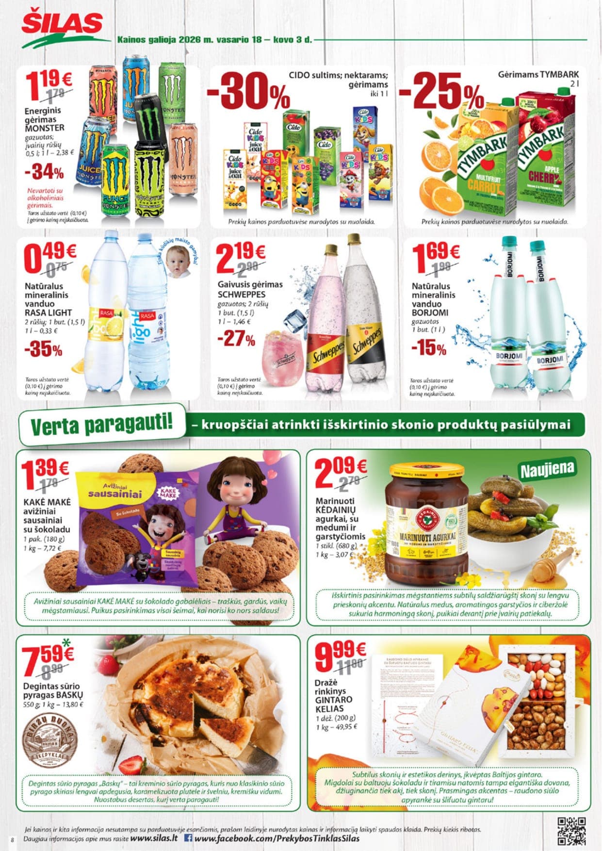 ŠILAS akcijų ir nuolaidų leidinys Nr. 4 nuo 2026.02.18 iki 2026.03.03 - 8
