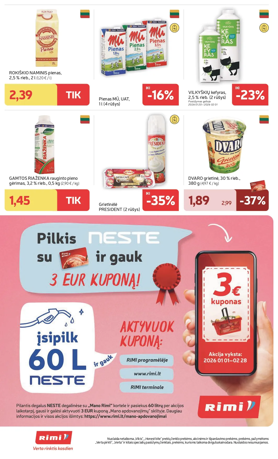 RIMI akcijų ir nuolaidų leidinys Nr. 4 nuo 2026.01.20 iki 2026.01.26 - 16