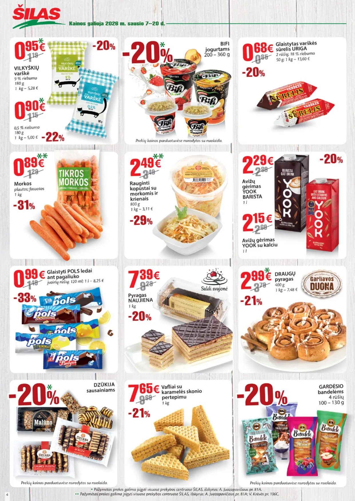 ŠILAS akcijų ir nuolaidų leidinys Nr. 1 nuo 2026.01.07 iki 2026.01.20