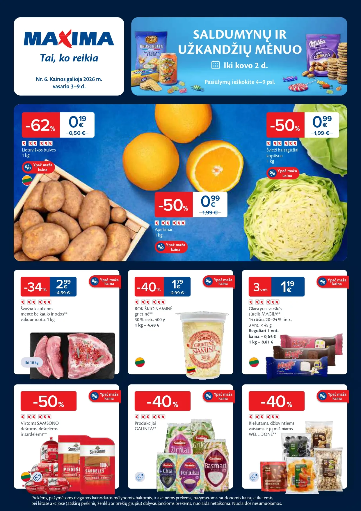 MAXIMA akcijų ir nuolaidų leidinys Nr. 6 nuo 2026.02.03 iki 2026.02.09 - 1
