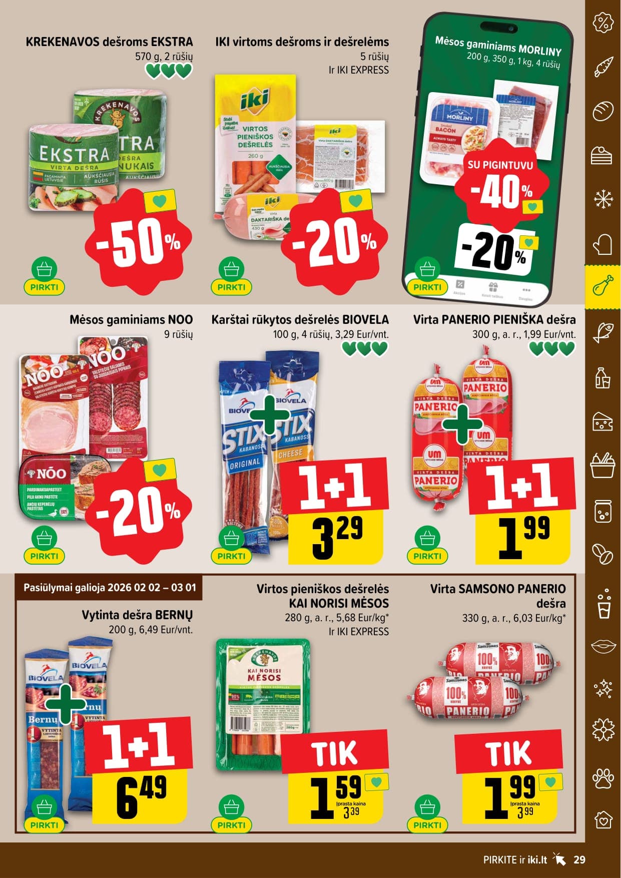 IKI akcijų ir nuolaidų leidinys Nr. 7 nuo 2026.02.09 iki 2026.02.15 - 29