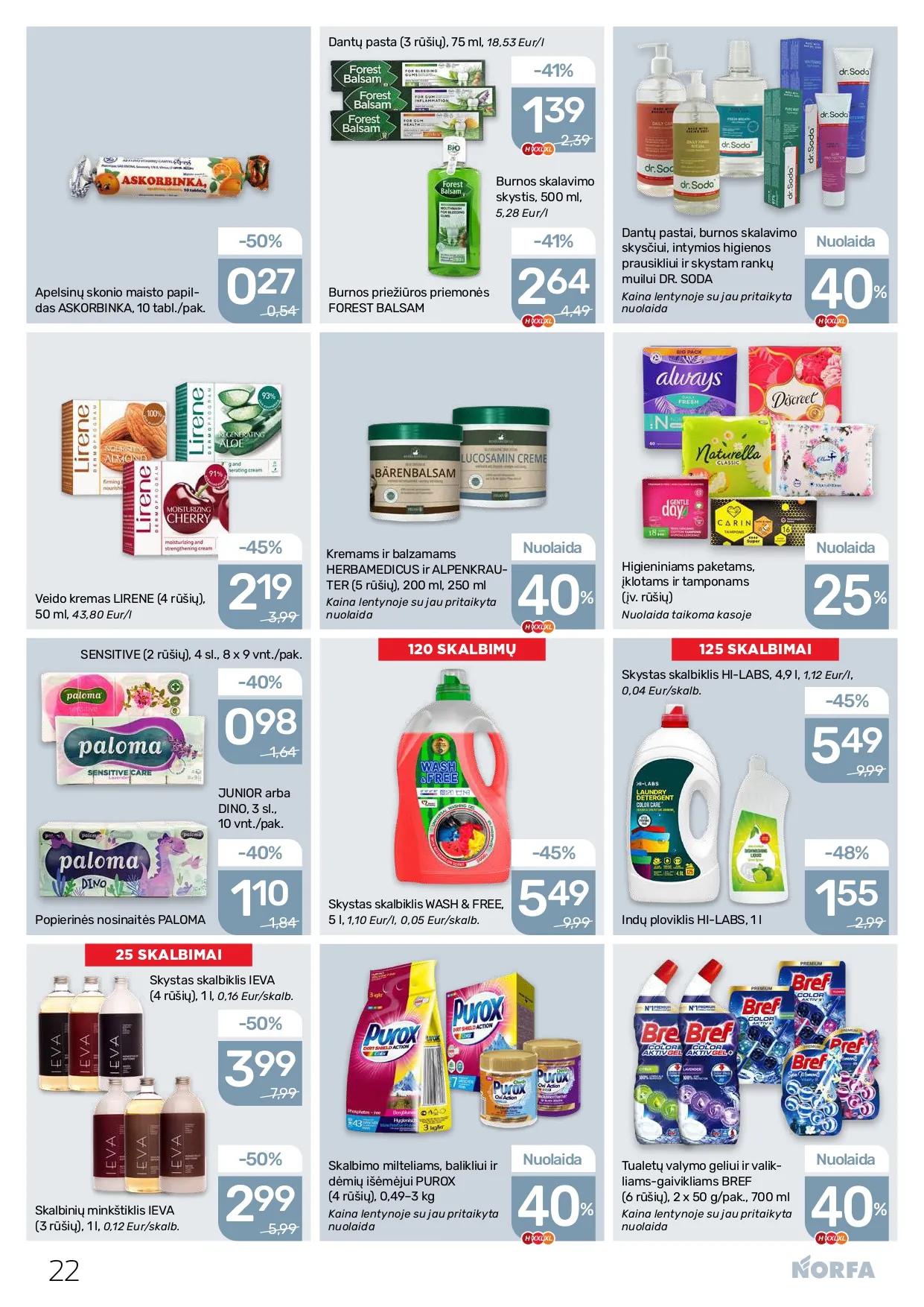 NORFA akcijų ir nuolaidų leidinys Nr. 2 nuo 2026.01.22 iki 2026.02.04 - 22