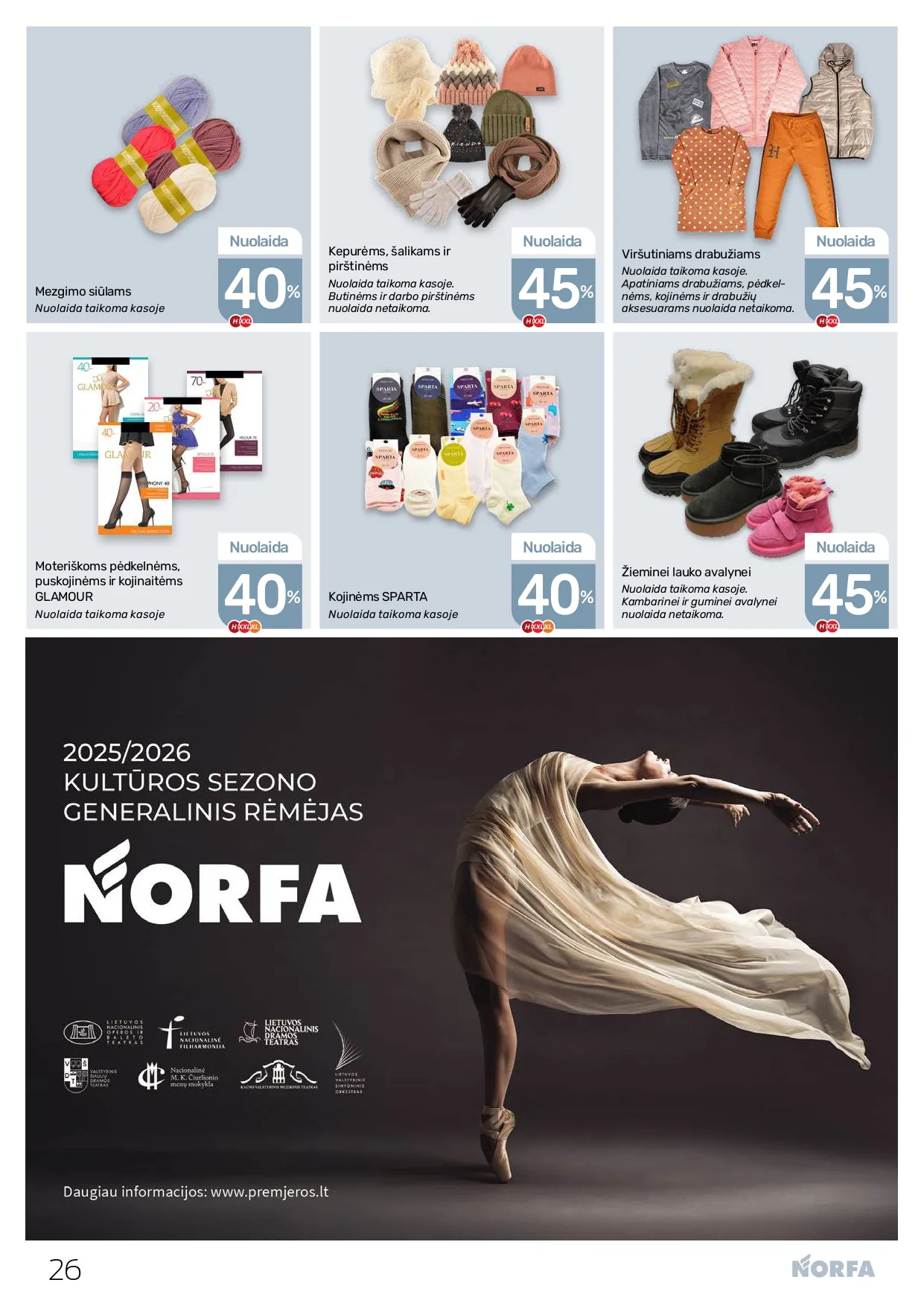 NORFA akcijų ir nuolaidų leidinys Nr. 2 nuo 2026.01.22 iki 2026.02.04 - 26