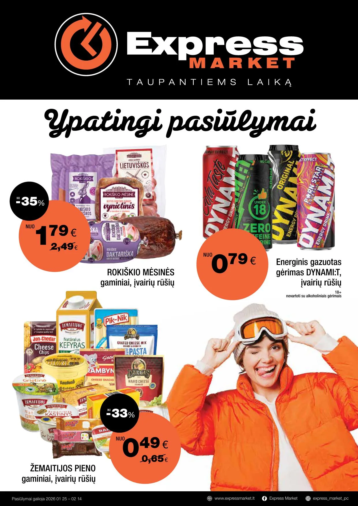 EXPRESS MARKET akcijų ir nuolaidų leidinys nuo 2026.01.25 iki 2026.02.14 - 1
