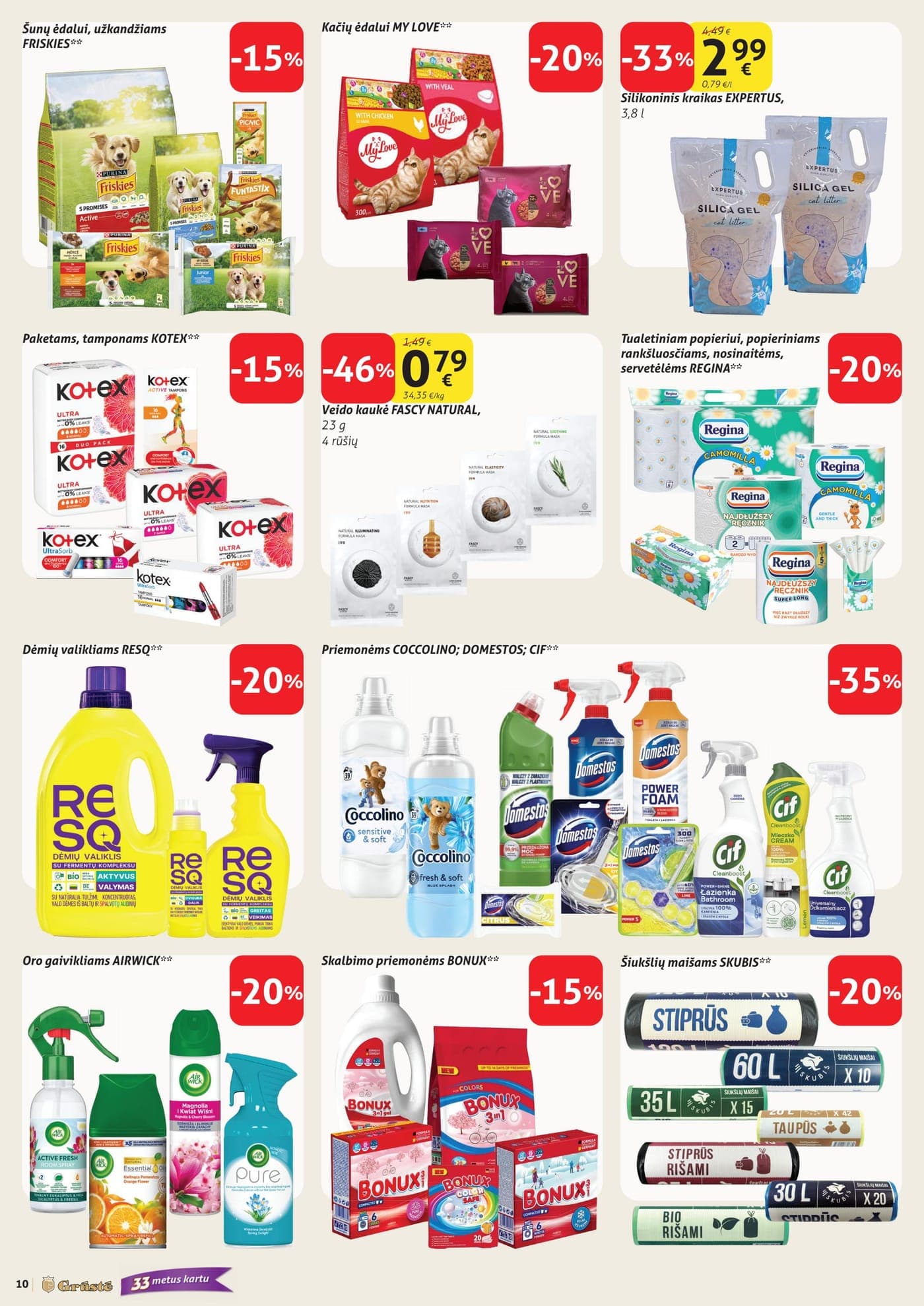 Naujas GRŪSTĖ akcijų ir nuolaidų leidinys Nr. 7 nuo 2026.03.01 iki 2026.03.10 - 10