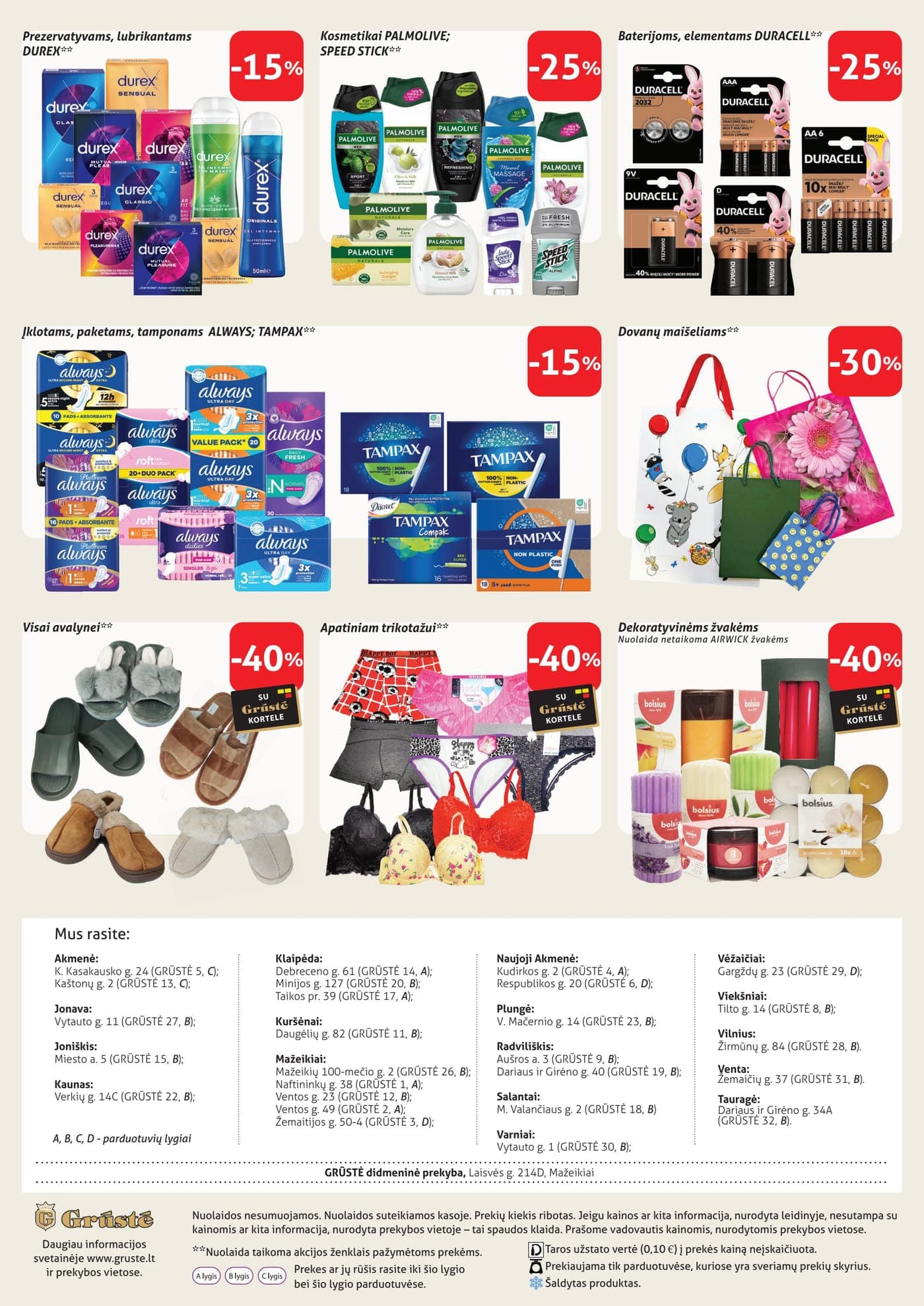 Naujas GRŪSTĖ akcijų ir nuolaidų leidinys Nr. 7 nuo 2026.03.01 iki 2026.03.10 - 11