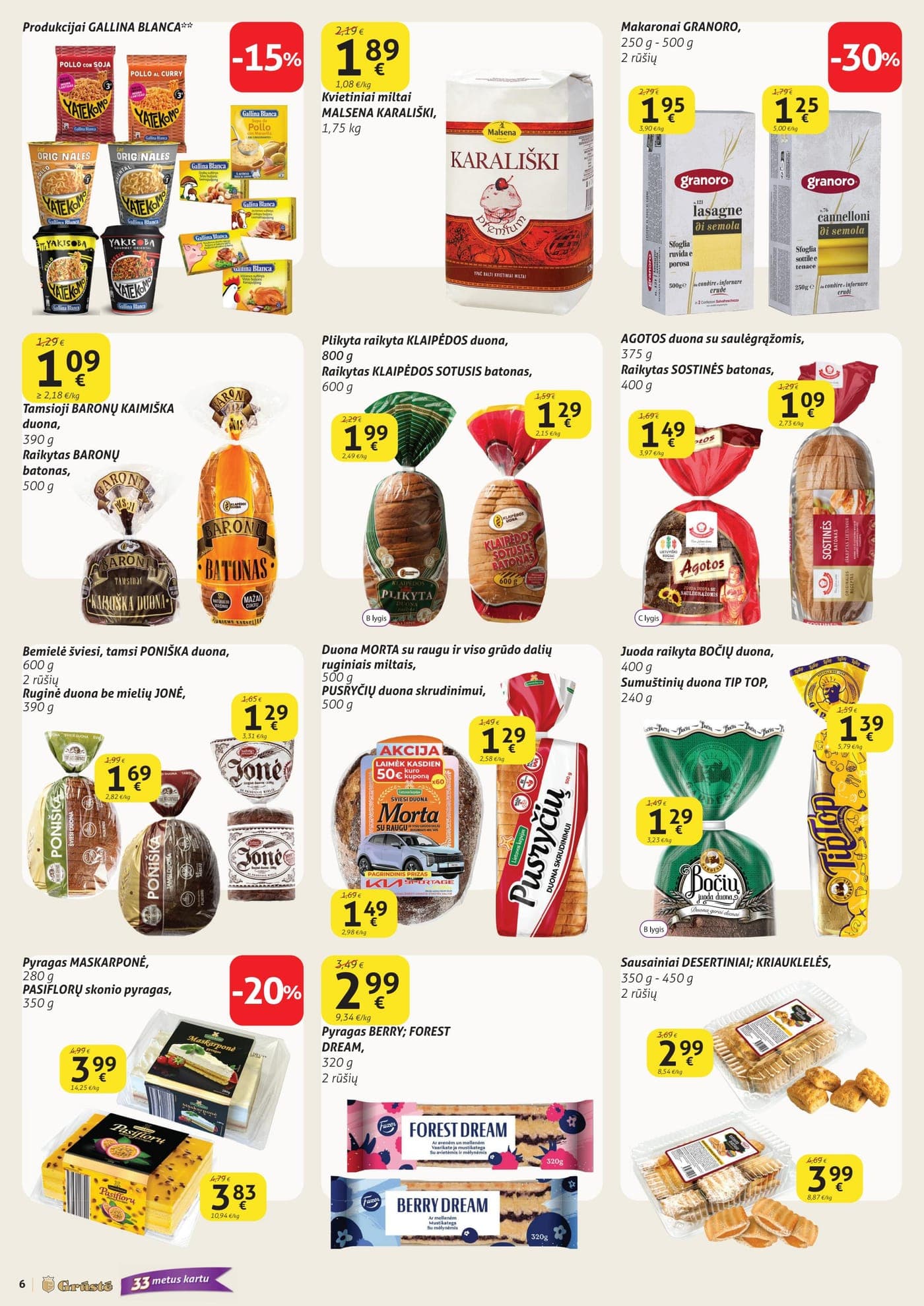 Naujas GRŪSTĖ akcijų ir nuolaidų leidinys Nr. 7 nuo 2026.03.01 iki 2026.03.10 - 6