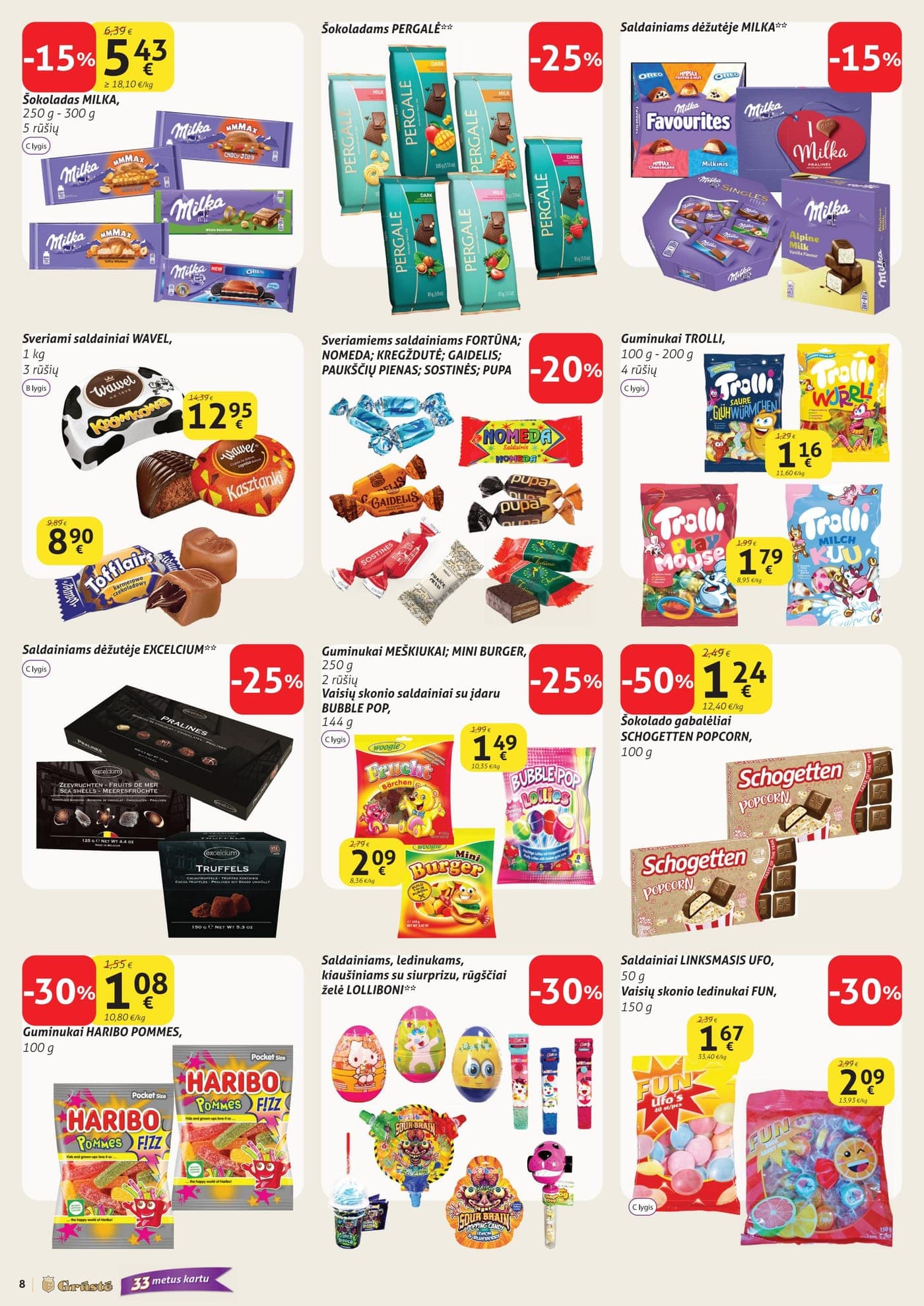 Naujas GRŪSTĖ akcijų ir nuolaidų leidinys Nr. 7 nuo 2026.03.01 iki 2026.03.10 - 8