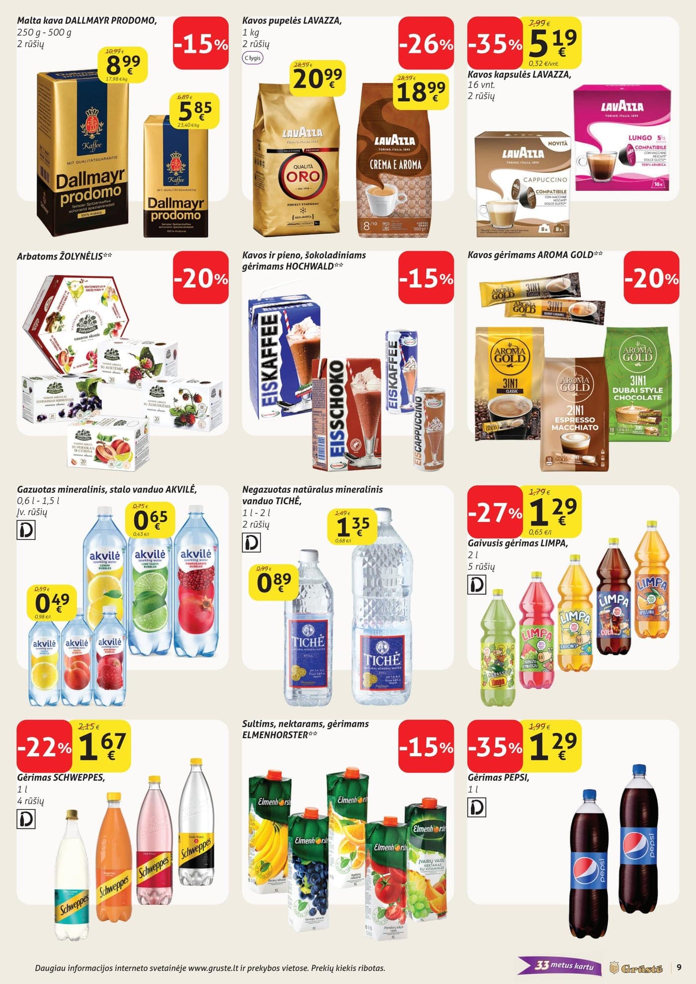 Naujas GRŪSTĖ akcijų ir nuolaidų leidinys Nr. 7 nuo 2026.03.01 iki 2026.03.10 - 9