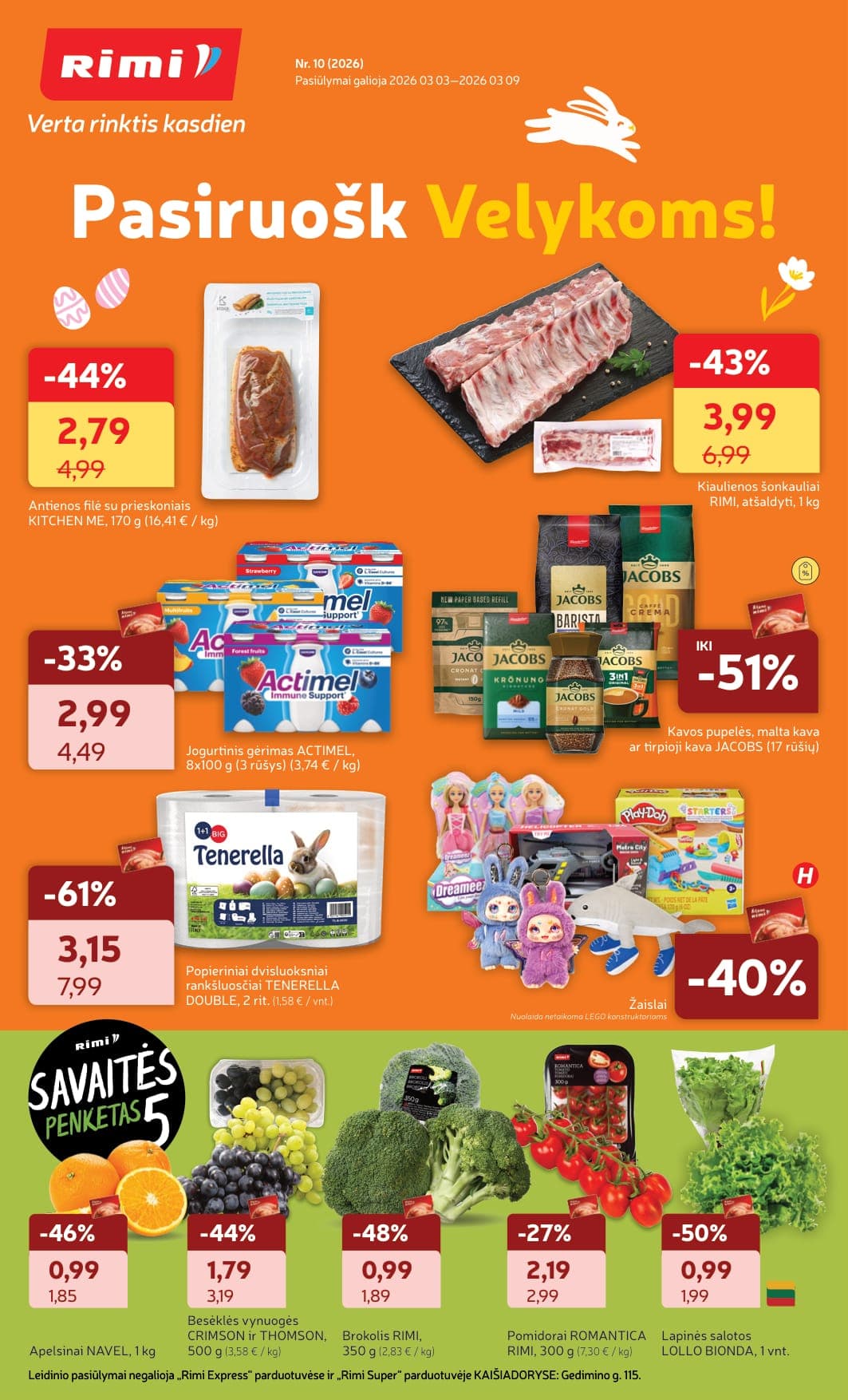 Naujas RIMI akcijų ir nuolaidų leidinys Nr. 10 nuo 2026.03.03 iki 2026.03.09 - 1