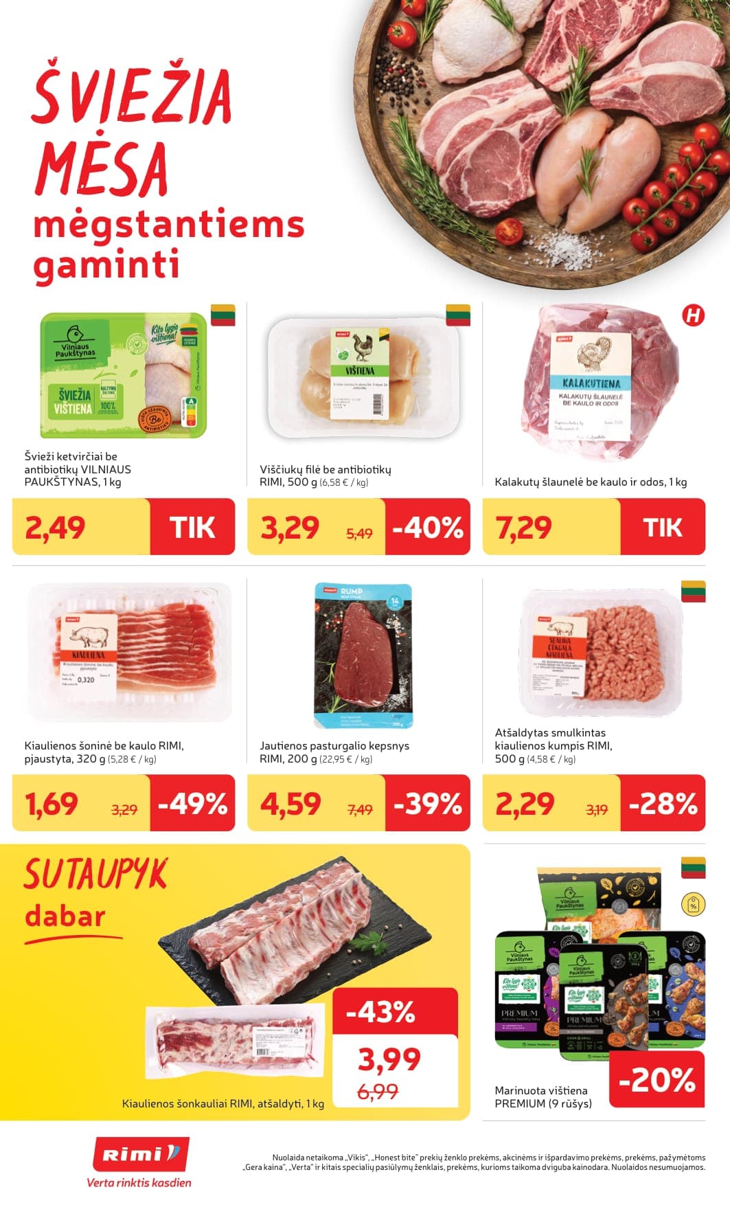 Naujas RIMI akcijų ir nuolaidų leidinys Nr. 10 nuo 2026.03.03 iki 2026.03.09 - 16