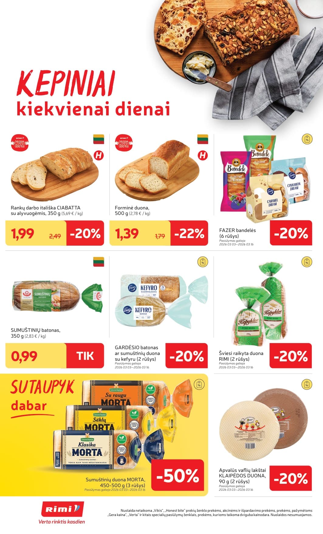 Naujas RIMI akcijų ir nuolaidų leidinys Nr. 10 nuo 2026.03.03 iki 2026.03.09 - 20