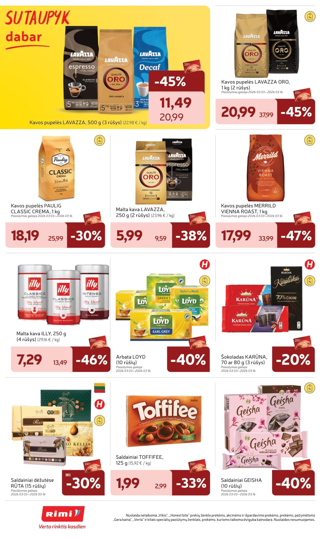 Naujas RIMI akcijų ir nuolaidų leidinys Nr. 10 nuo 2026.03.03 iki 2026.03.09 - 28