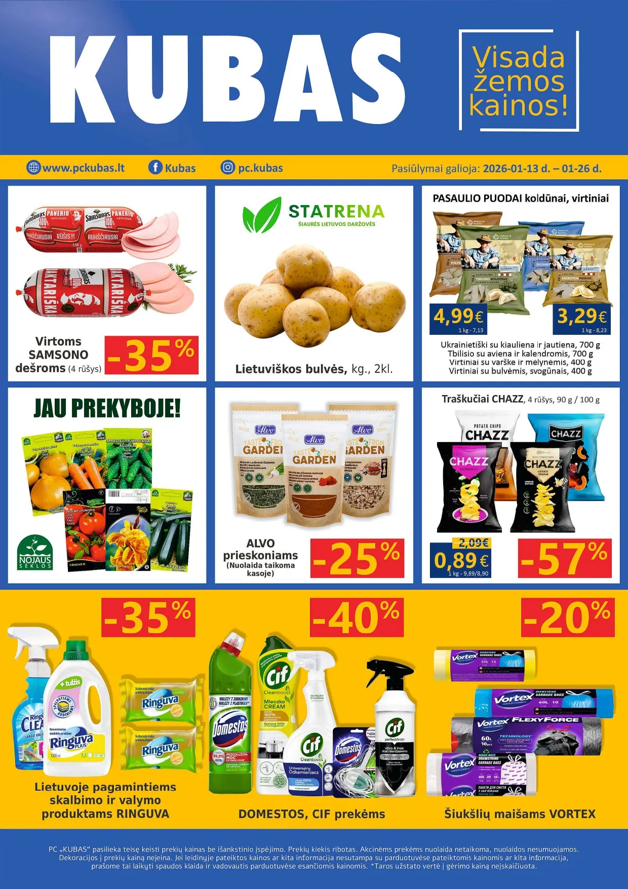 KUBAS akcijų ir nuolaidų leidinys nuo 2026.01.13 iki 2026.01.26