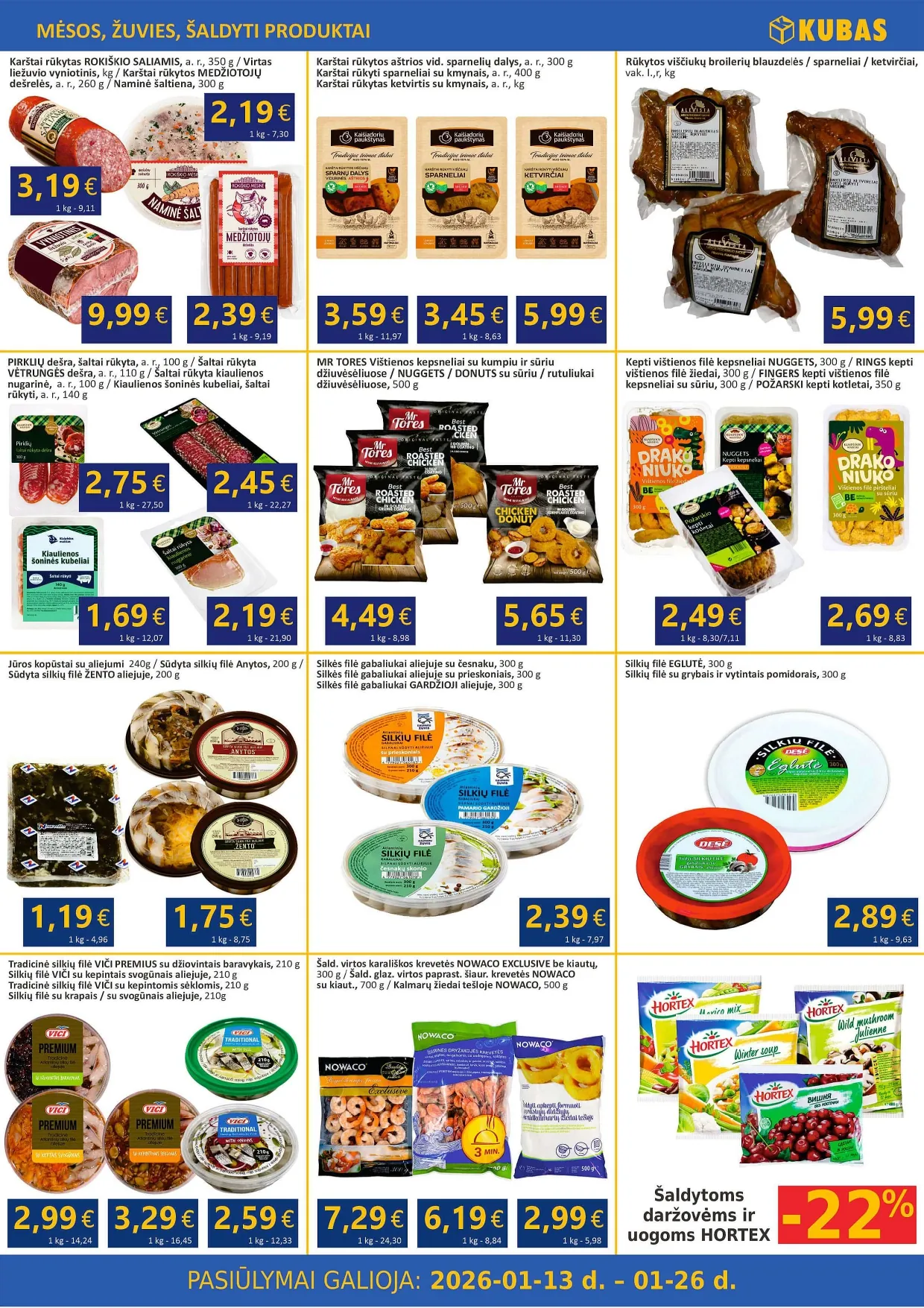 KUBAS akcijų ir nuolaidų leidinys nuo 2026.01.13 iki 2026.01.26