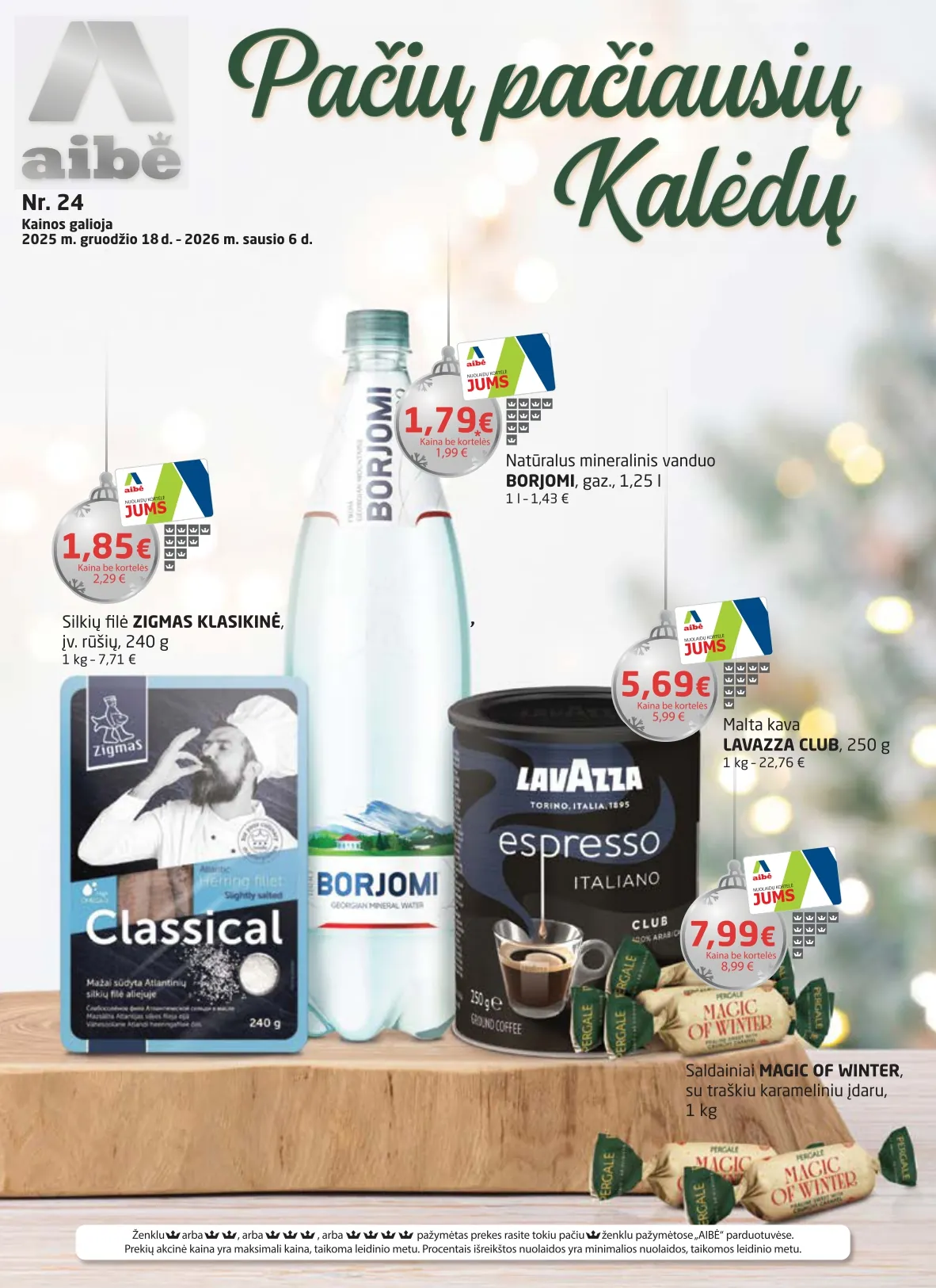AIBĖ akcijų ir nuolaidų leidinys Nr. 24 nuo 2025.12.18 iki 2026.01.06 - 1