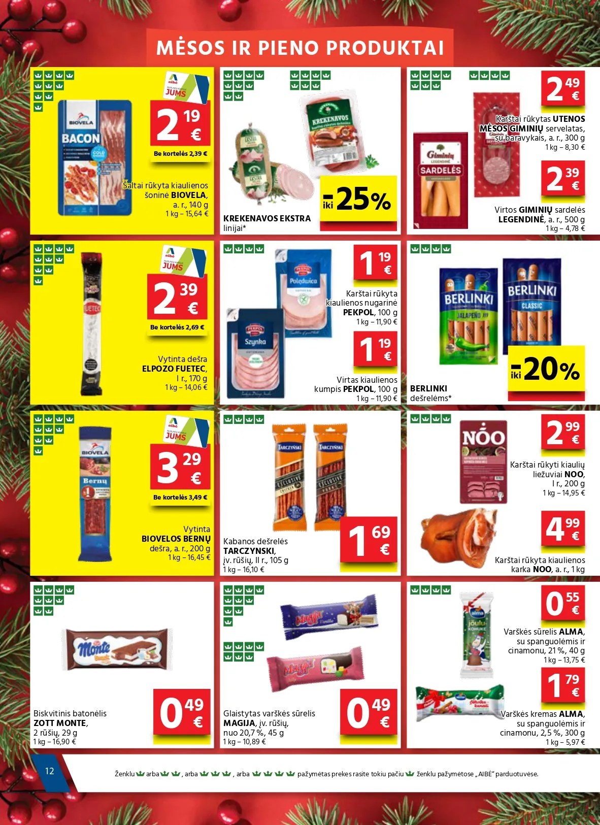 AIBĖ akcijų ir nuolaidų leidinys Nr. 24 nuo 2025.12.18 iki 2026.01.06 - 12