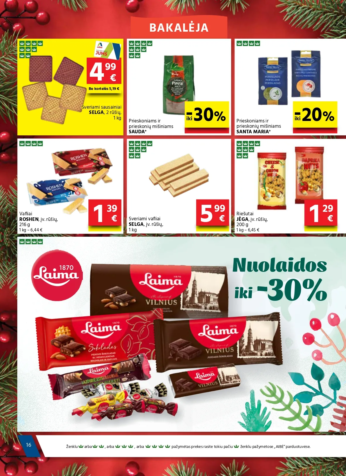 AIBĖ akcijų ir nuolaidų leidinys Nr. 24 nuo 2025.12.18 iki 2026.01.06 - 16